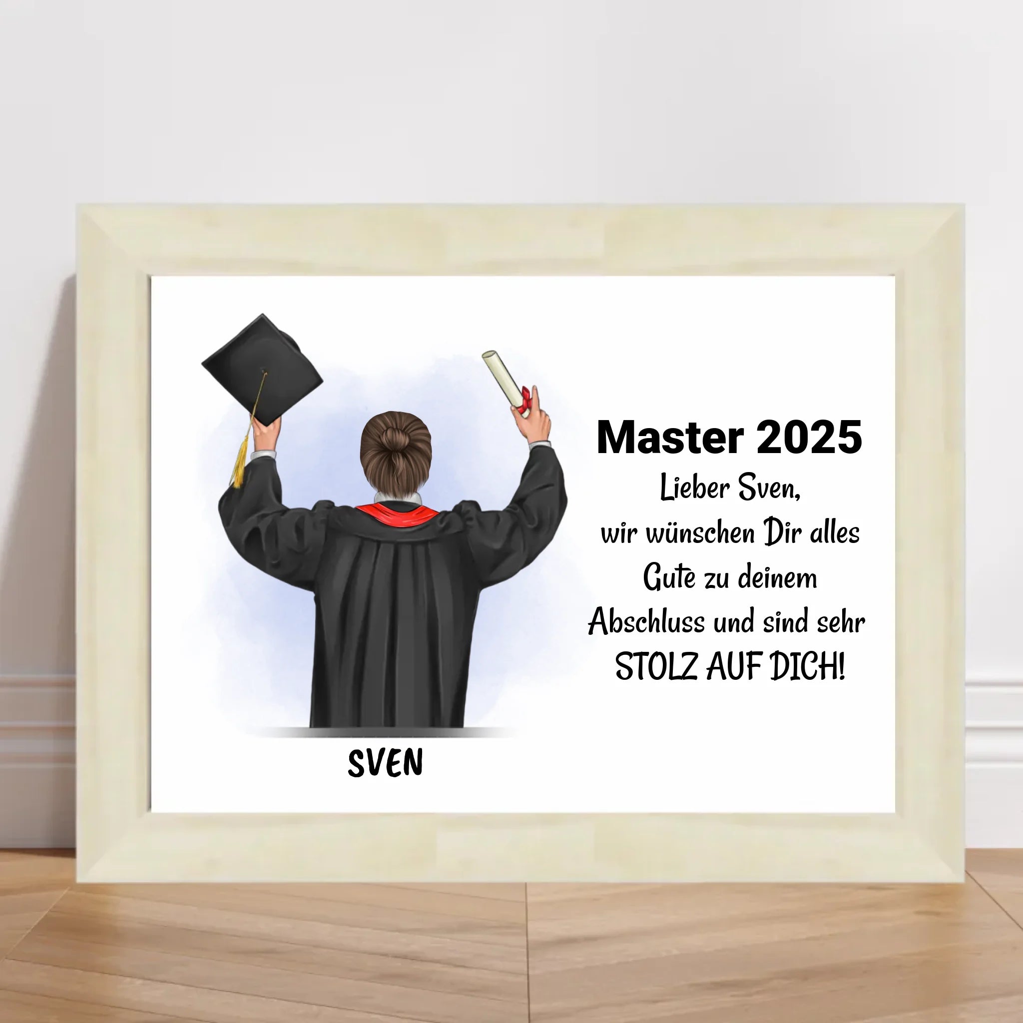 Mann Masterstudium Abschlussgeschenk Poster - Cantty