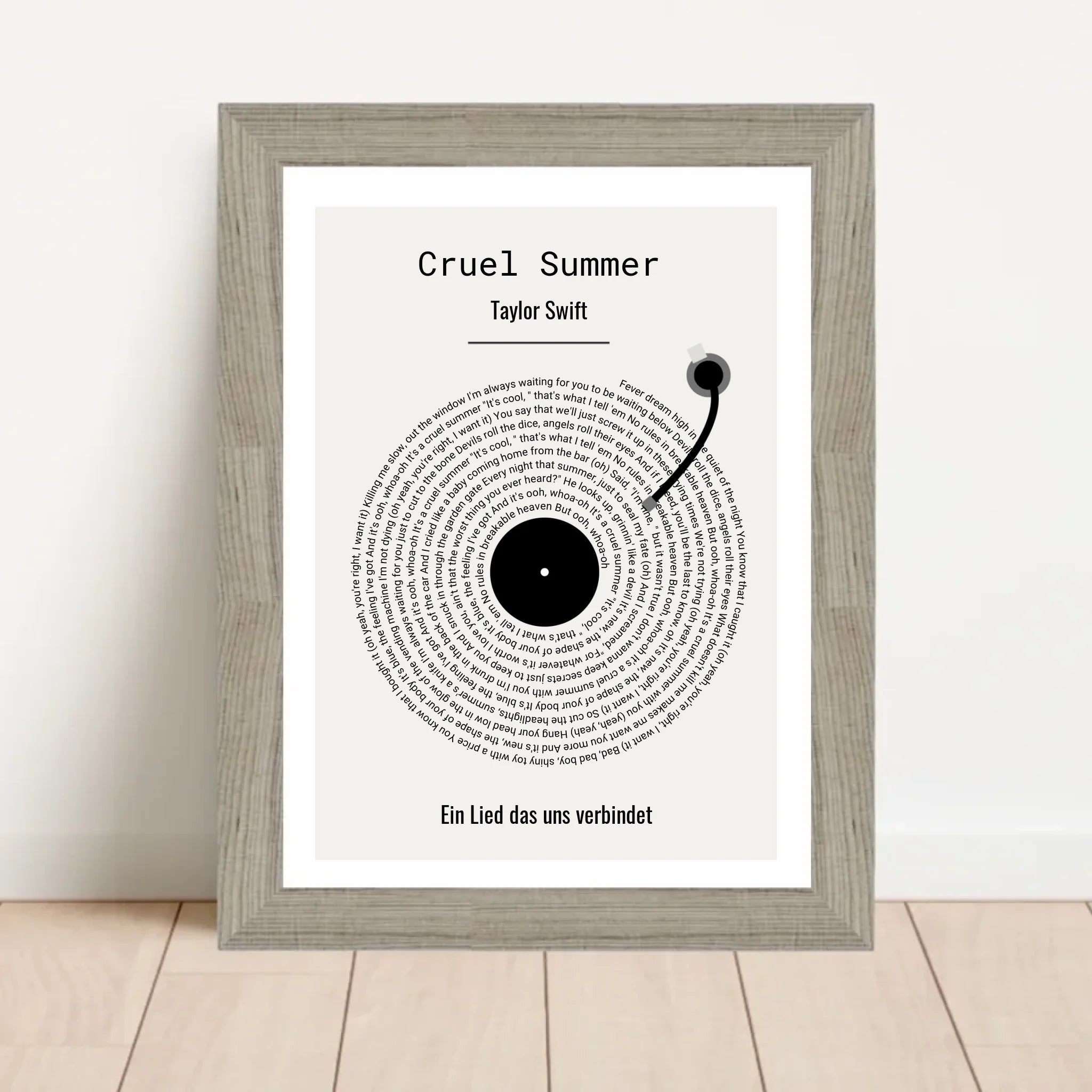 Musikposter Songtext Geschenk personalisiert - Cantty