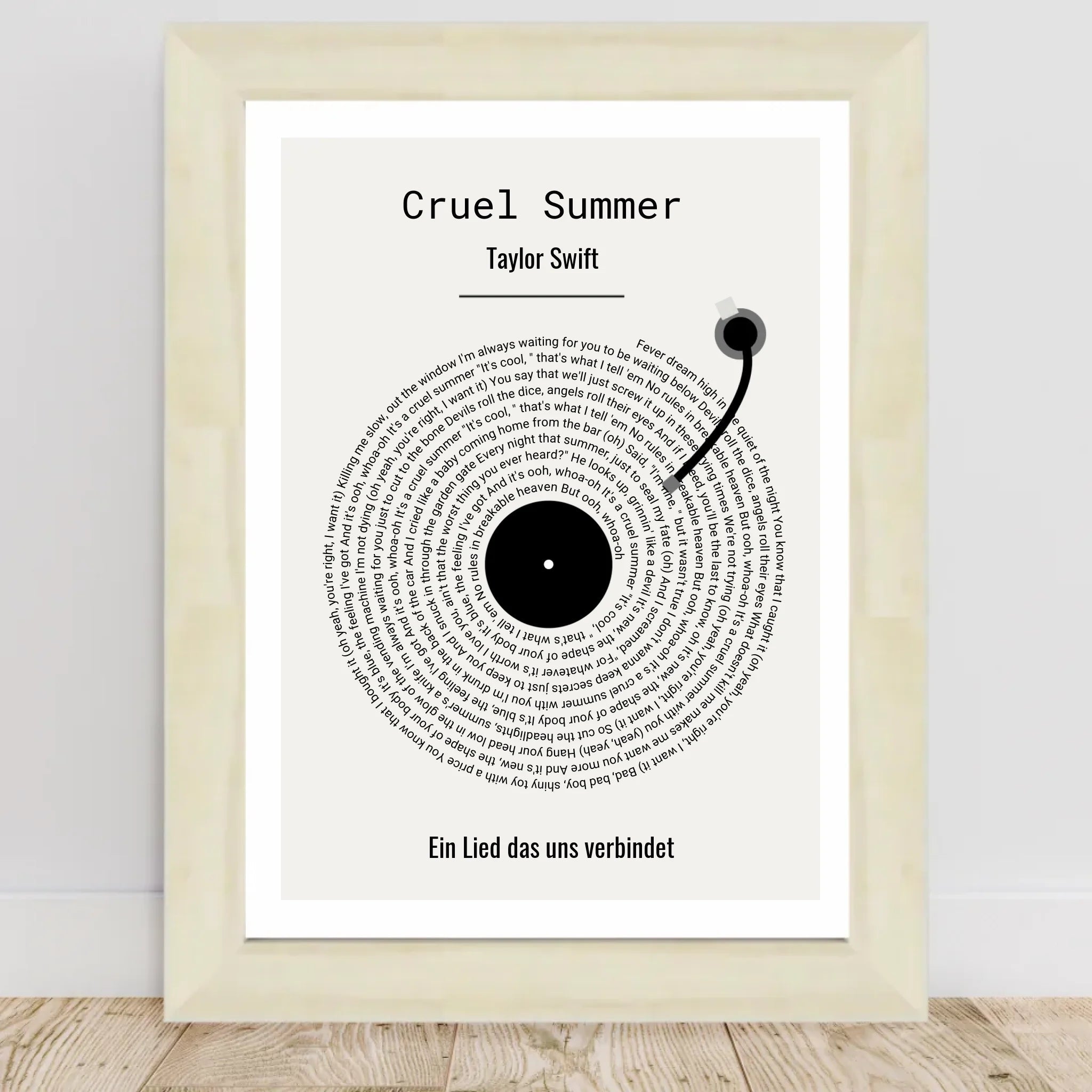 Musikposter Songtext Geschenk personalisiert - Cantty