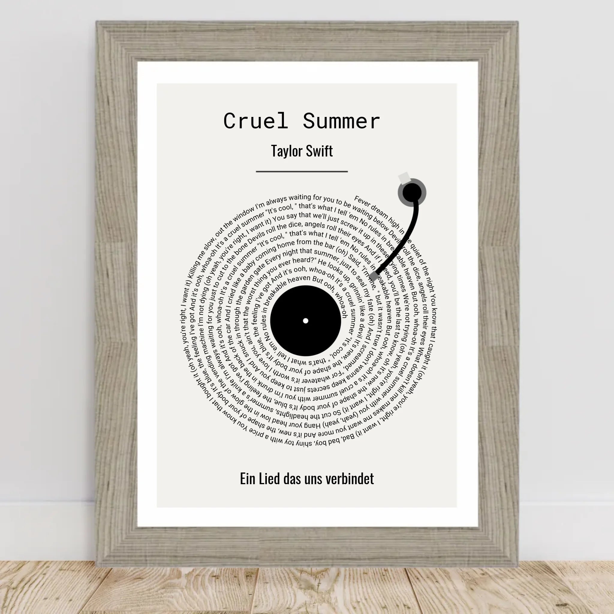 Musikposter Songtext Geschenk personalisiert - Cantty