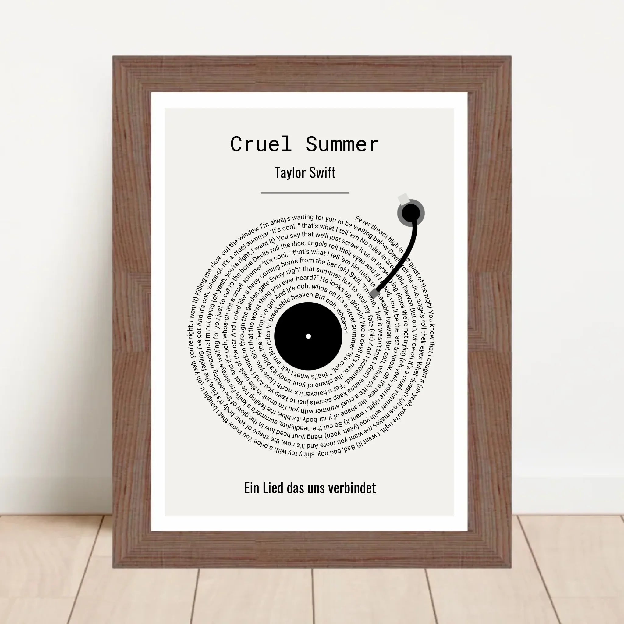 Musikposter Songtext Geschenk personalisiert - Cantty