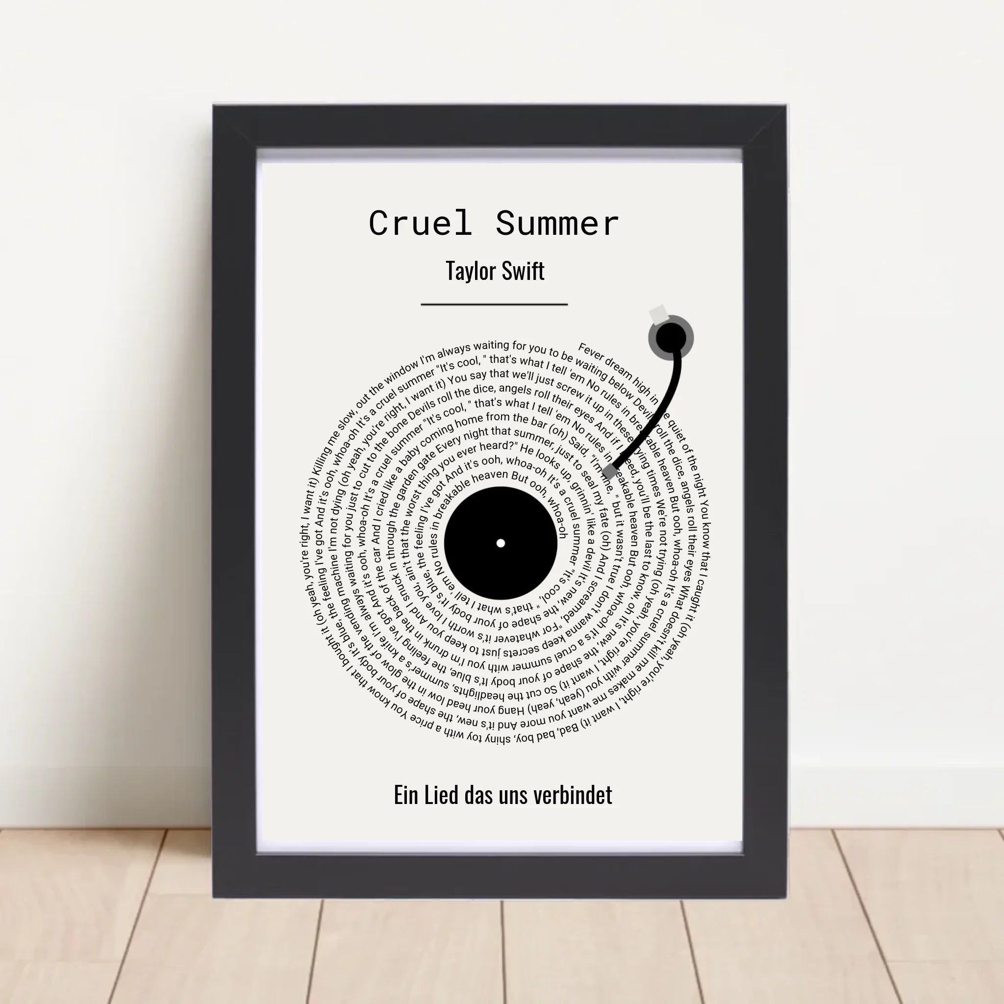 Musikposter Songtext Geschenk personalisiert - Cantty