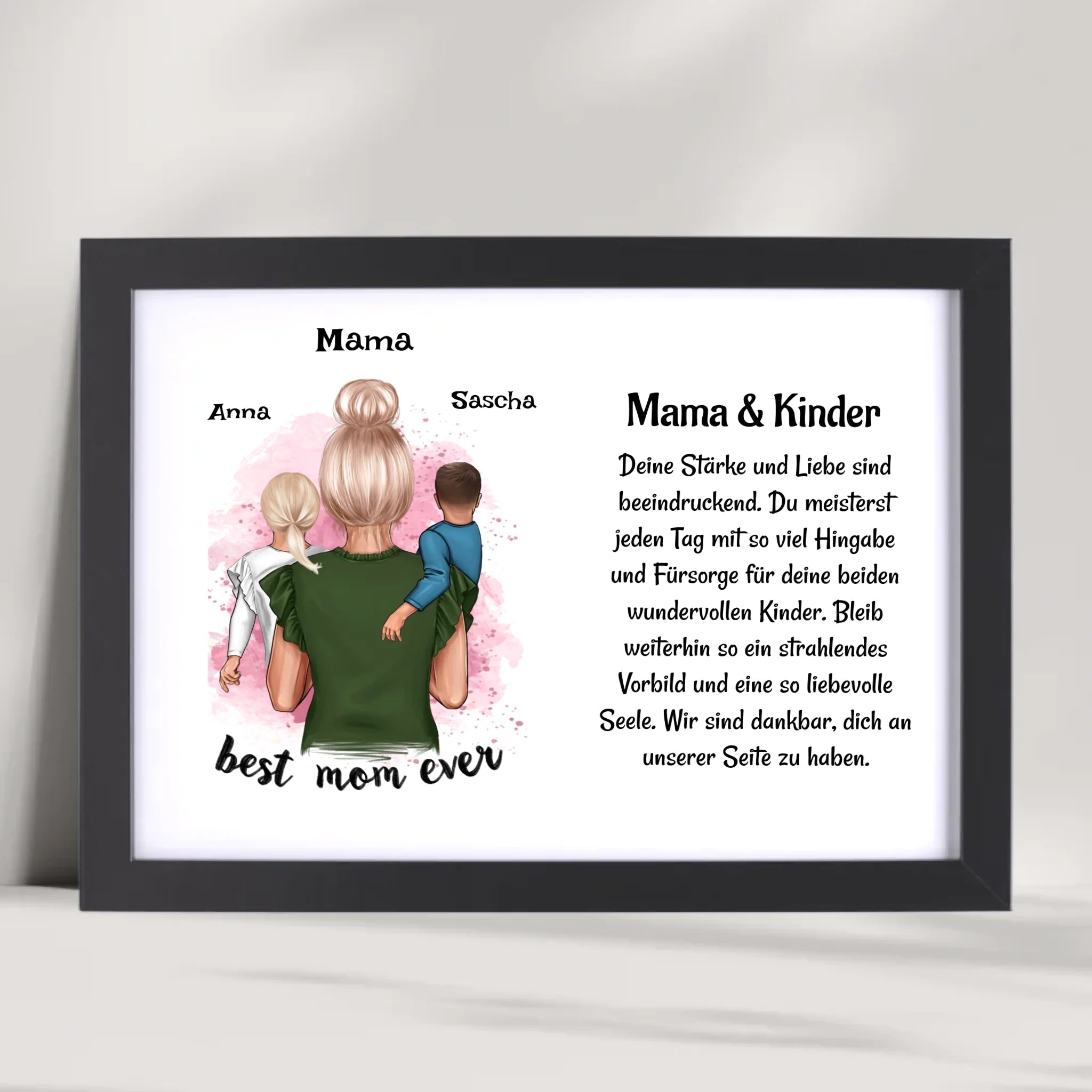 Mutter Kinder Poster Bild Karte Geschenk personalisiert - Cantty