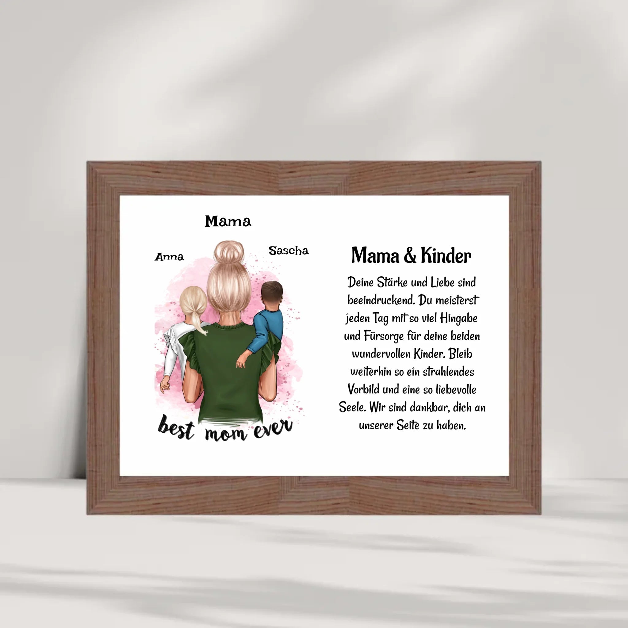 Mutter Kinder Poster Bild Karte Geschenk personalisiert - Cantty