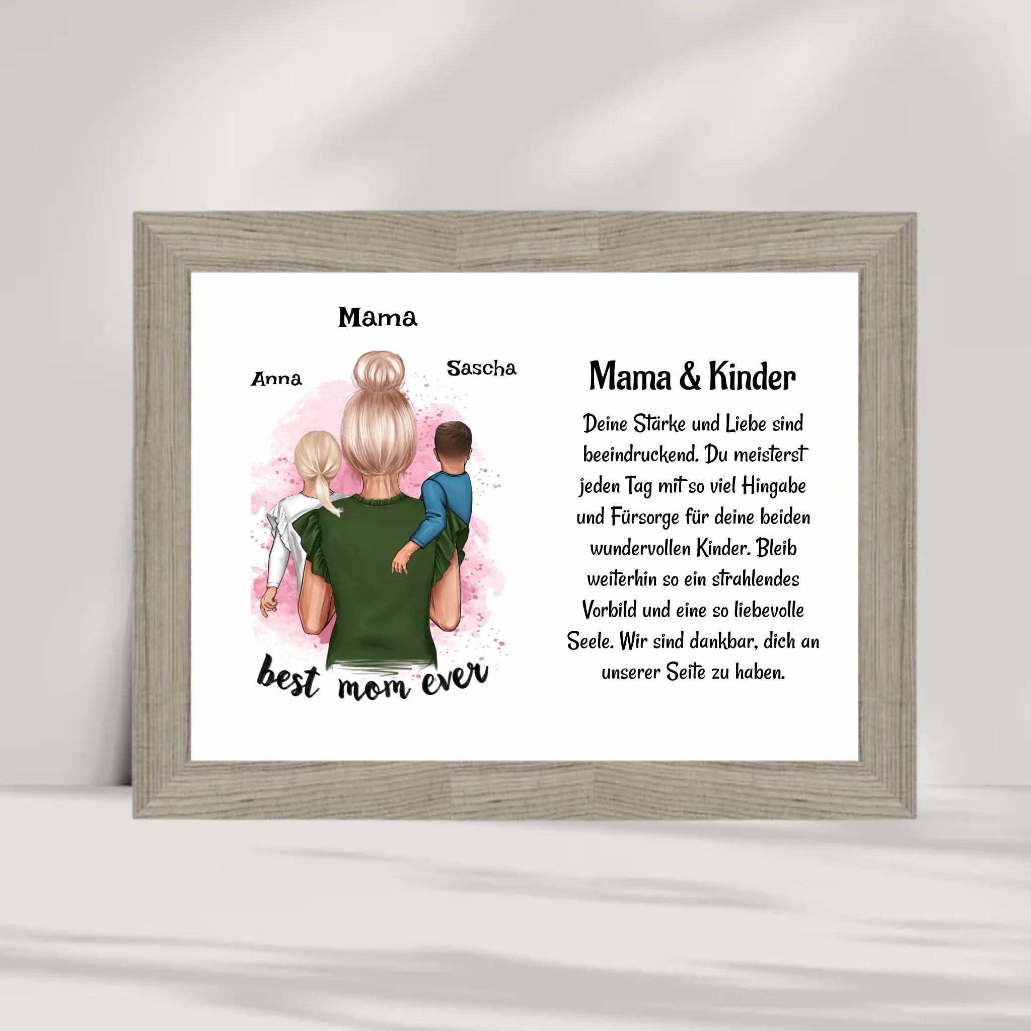 Mutter Kinder Poster Bild Karte Geschenk personalisiert - Cantty