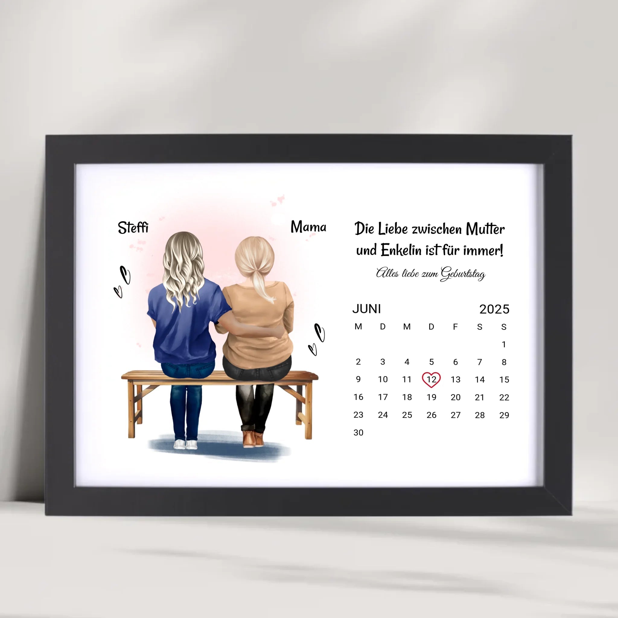 Mutter Tochter Geburtstag Geschenk Poster mit Datum - Cantty