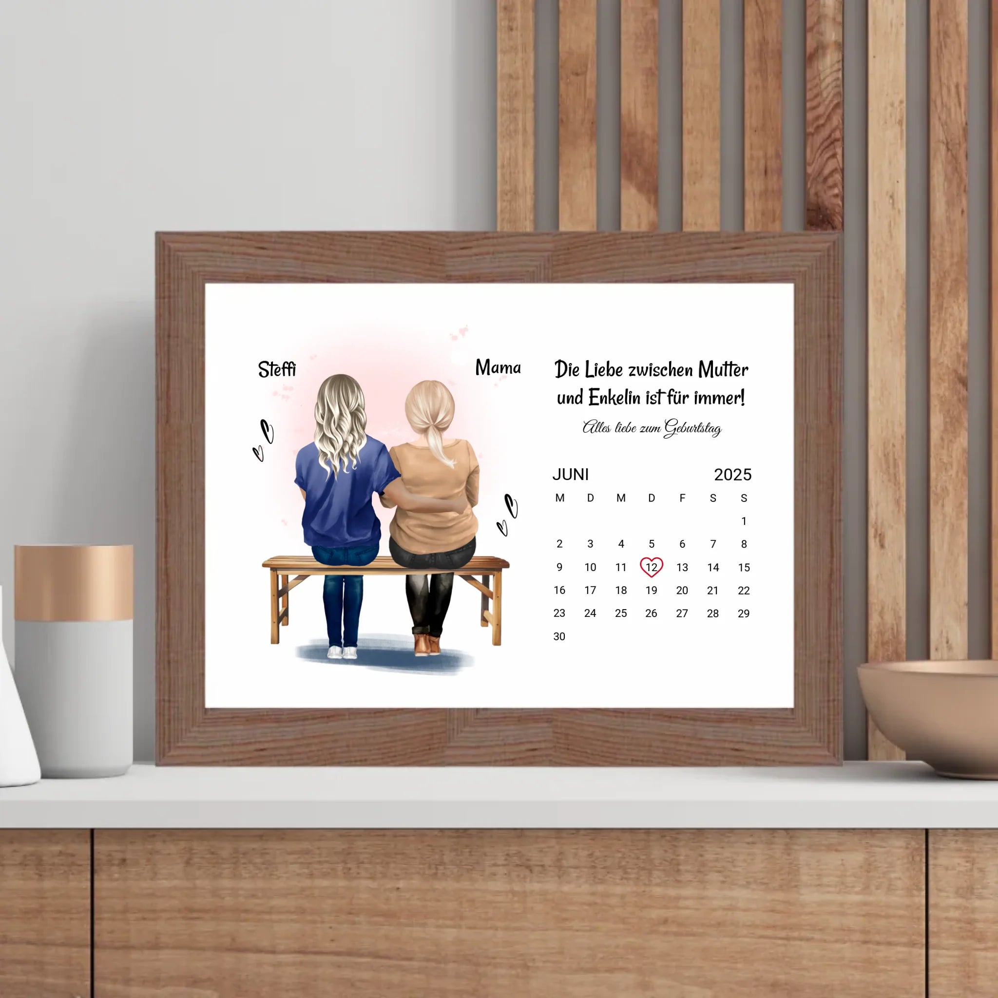 Mutter Tochter Geburtstag Geschenk Poster mit Datum - Cantty