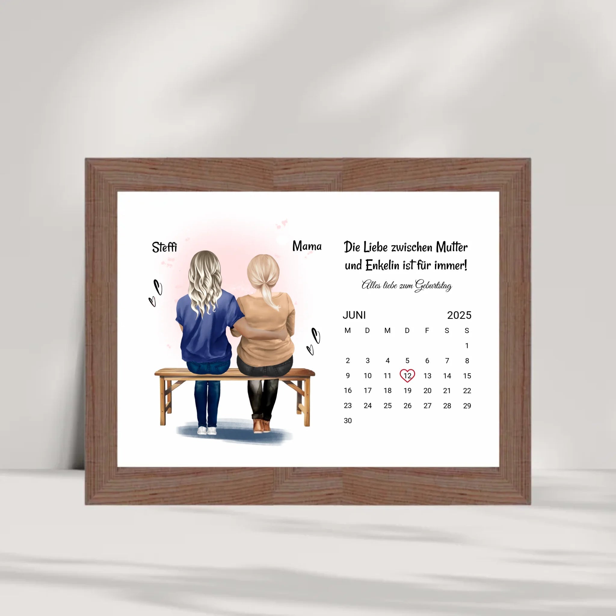 Mutter Tochter Geburtstag Geschenk Poster mit Datum - Cantty