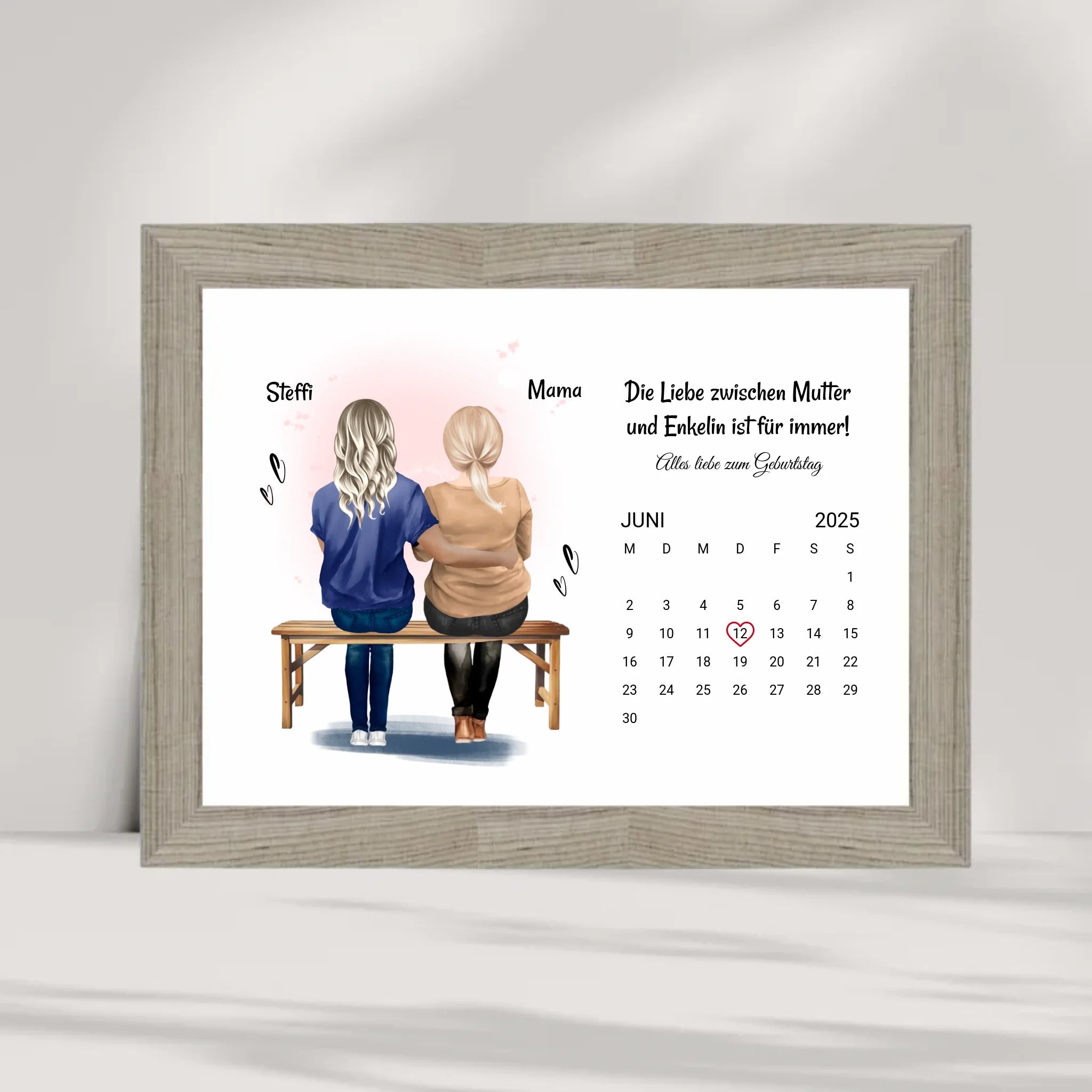 Mutter Tochter Geburtstag Geschenk Poster mit Datum - Cantty