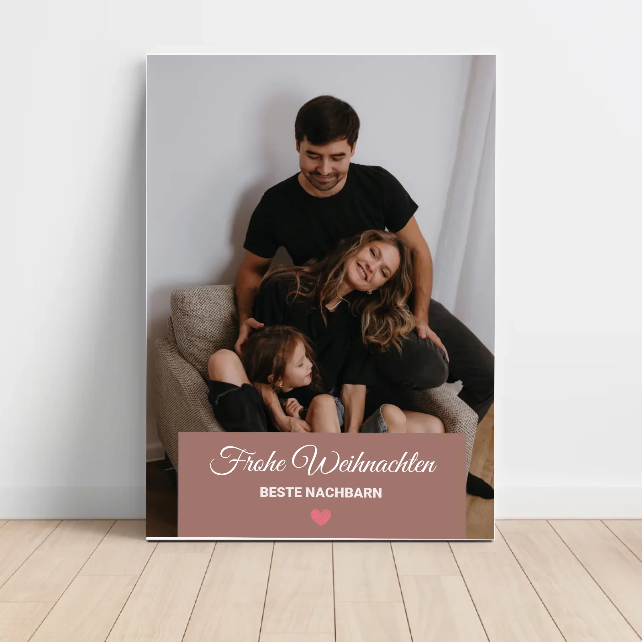 Nachbarn Weihnachtsgeschenk Foto Poster mit Bilderrahmen personalisierbar - Cantty