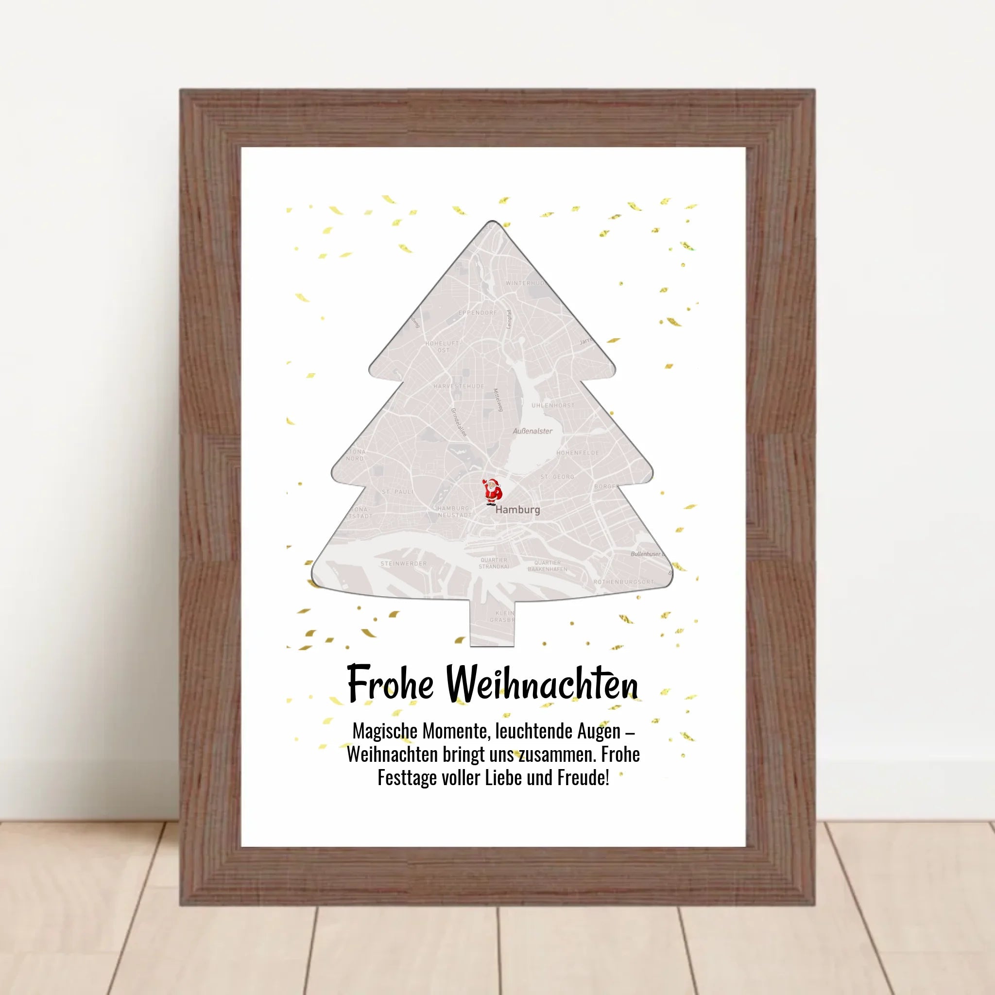 Nachbarn Weihnachtsgeschenk Stadtkarte Bild mit Koordinaten personalisierbar - Cantty