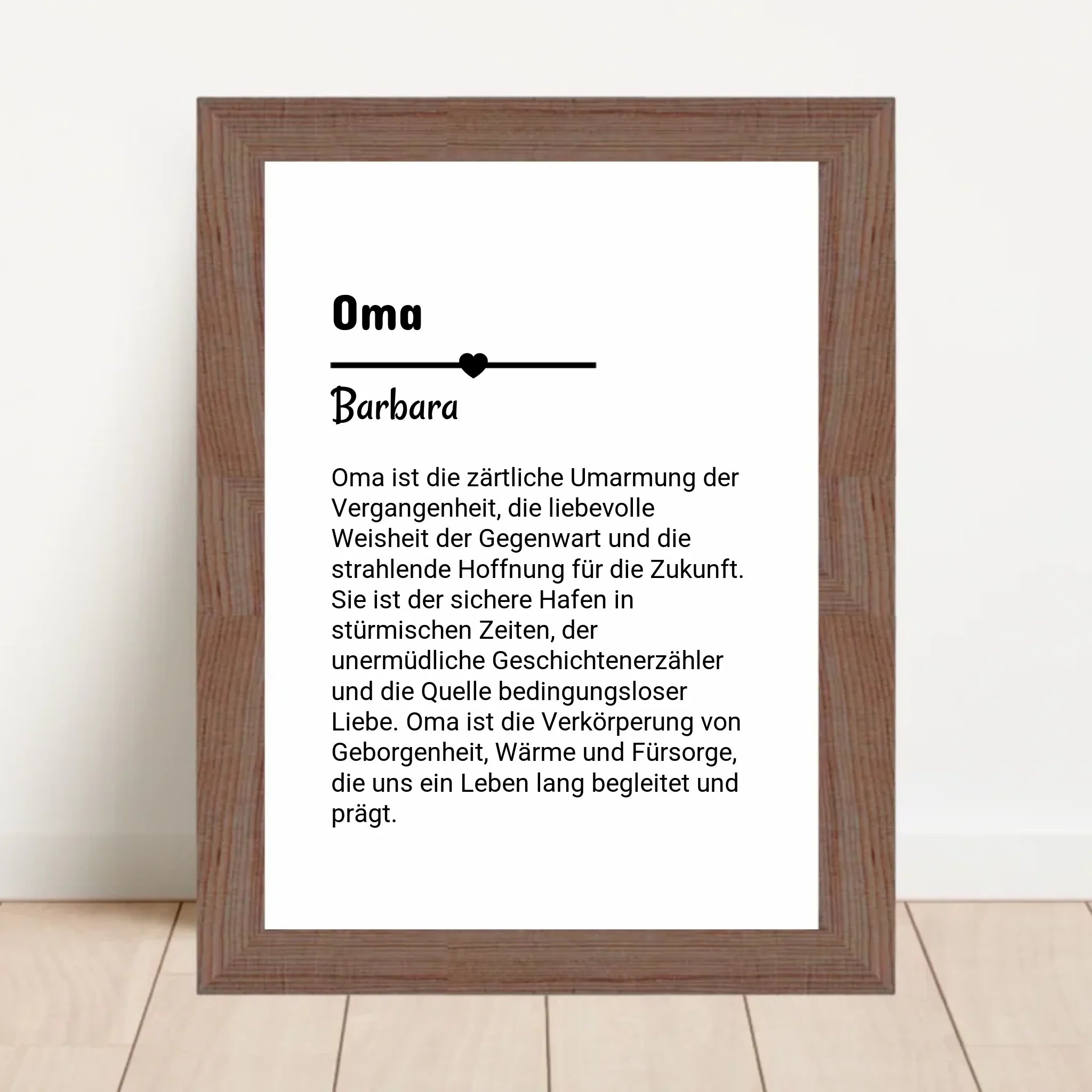 Oma Definition Poster Geschenk personalisiert - Cantty