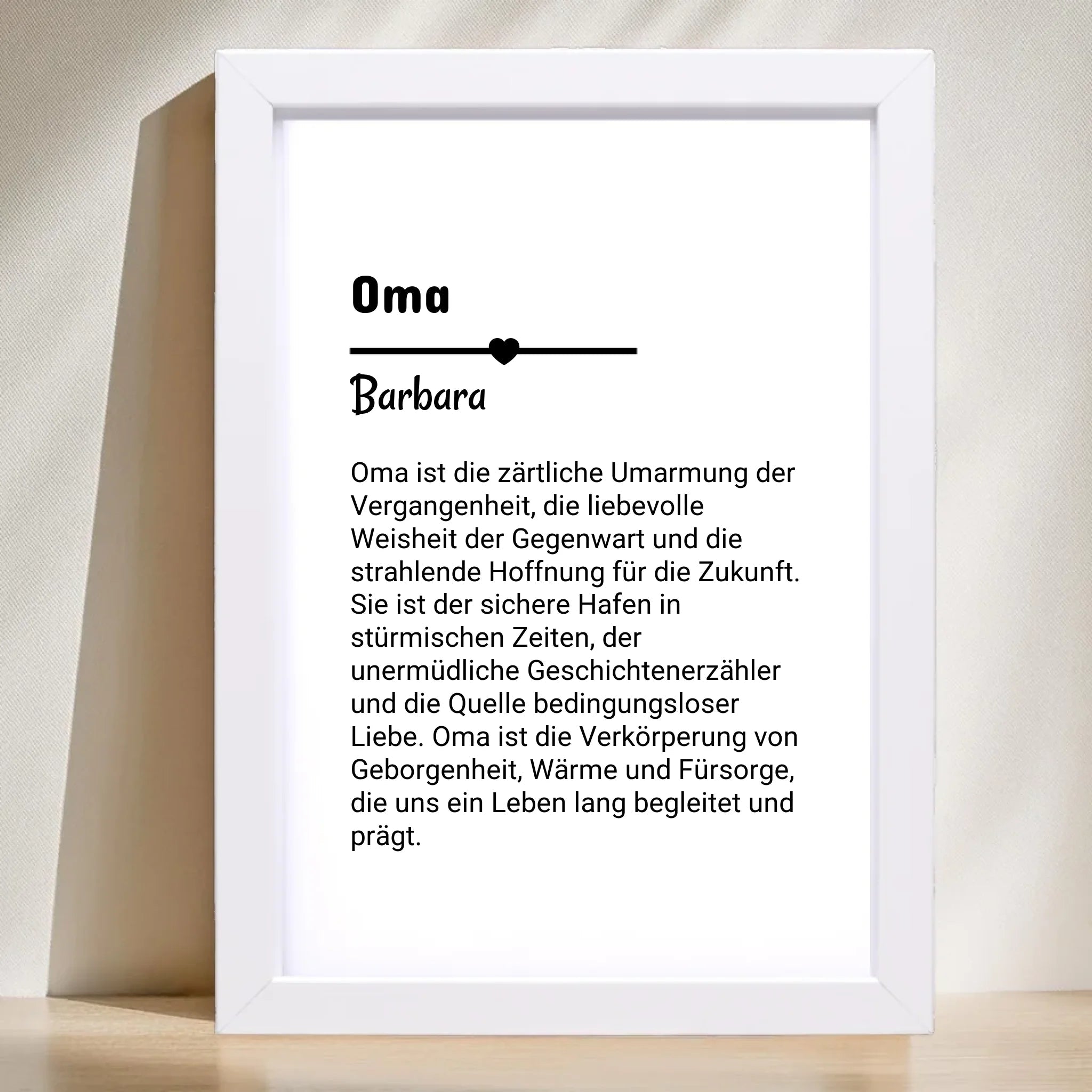 Oma Definition Poster Geschenk personalisiert - Cantty