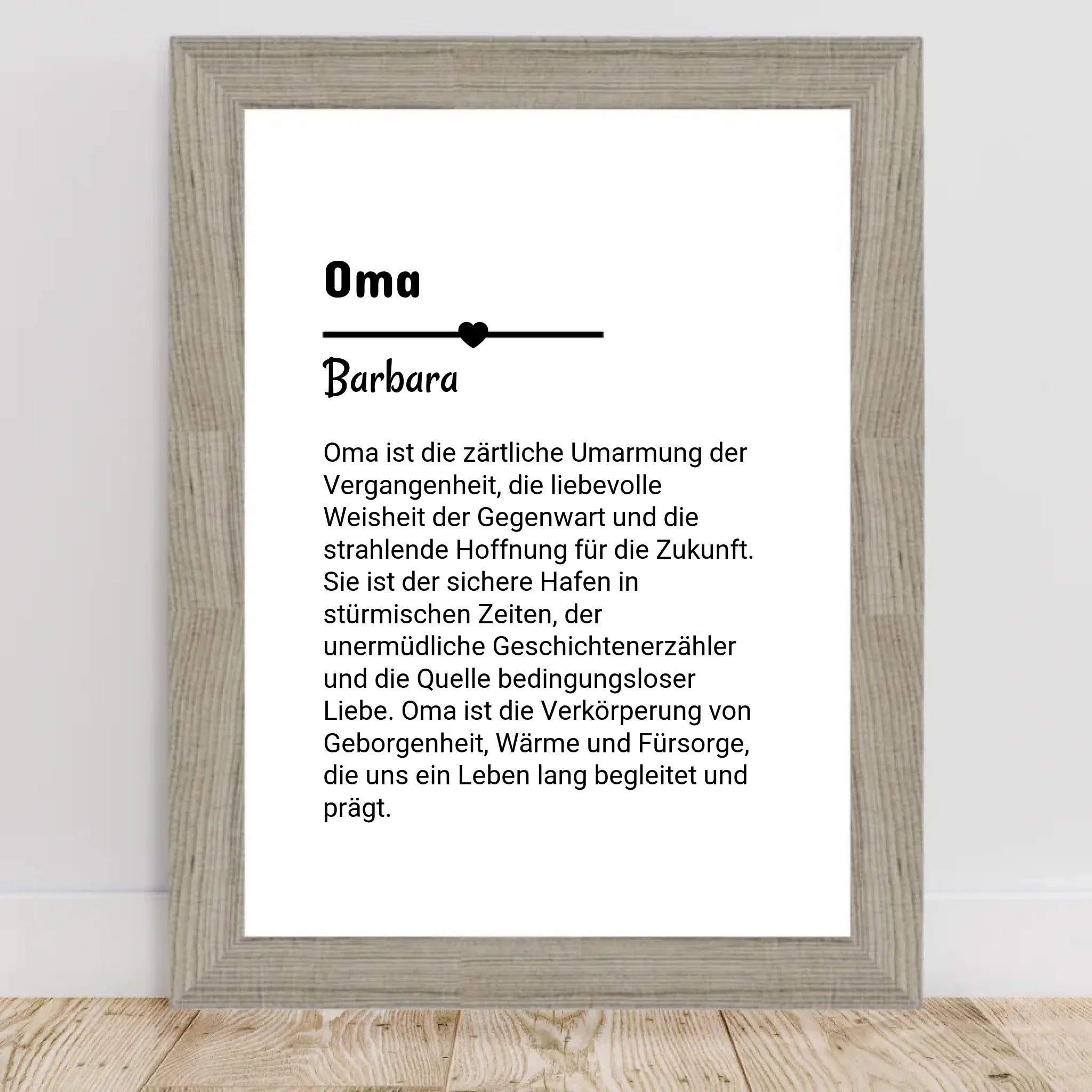 Oma Definition Poster Geschenk personalisiert - Cantty