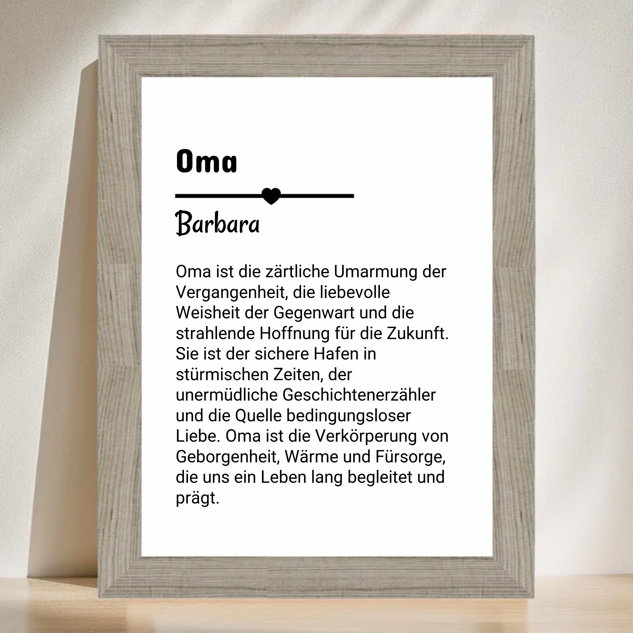 Oma Definition Poster Geschenk personalisiert - Cantty