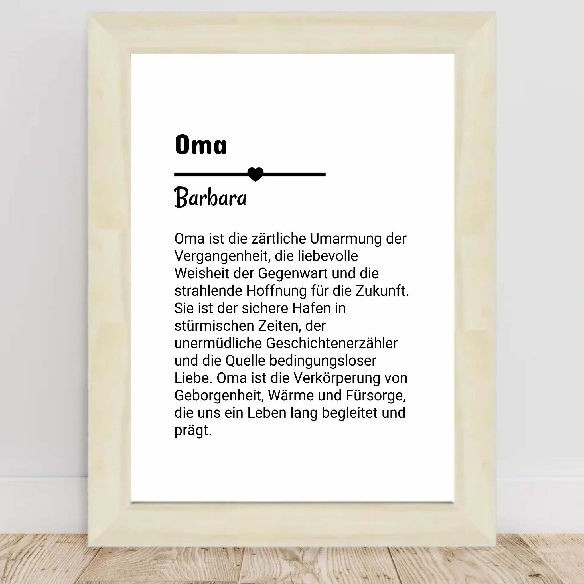 Oma Definition Poster Geschenk personalisiert - Cantty