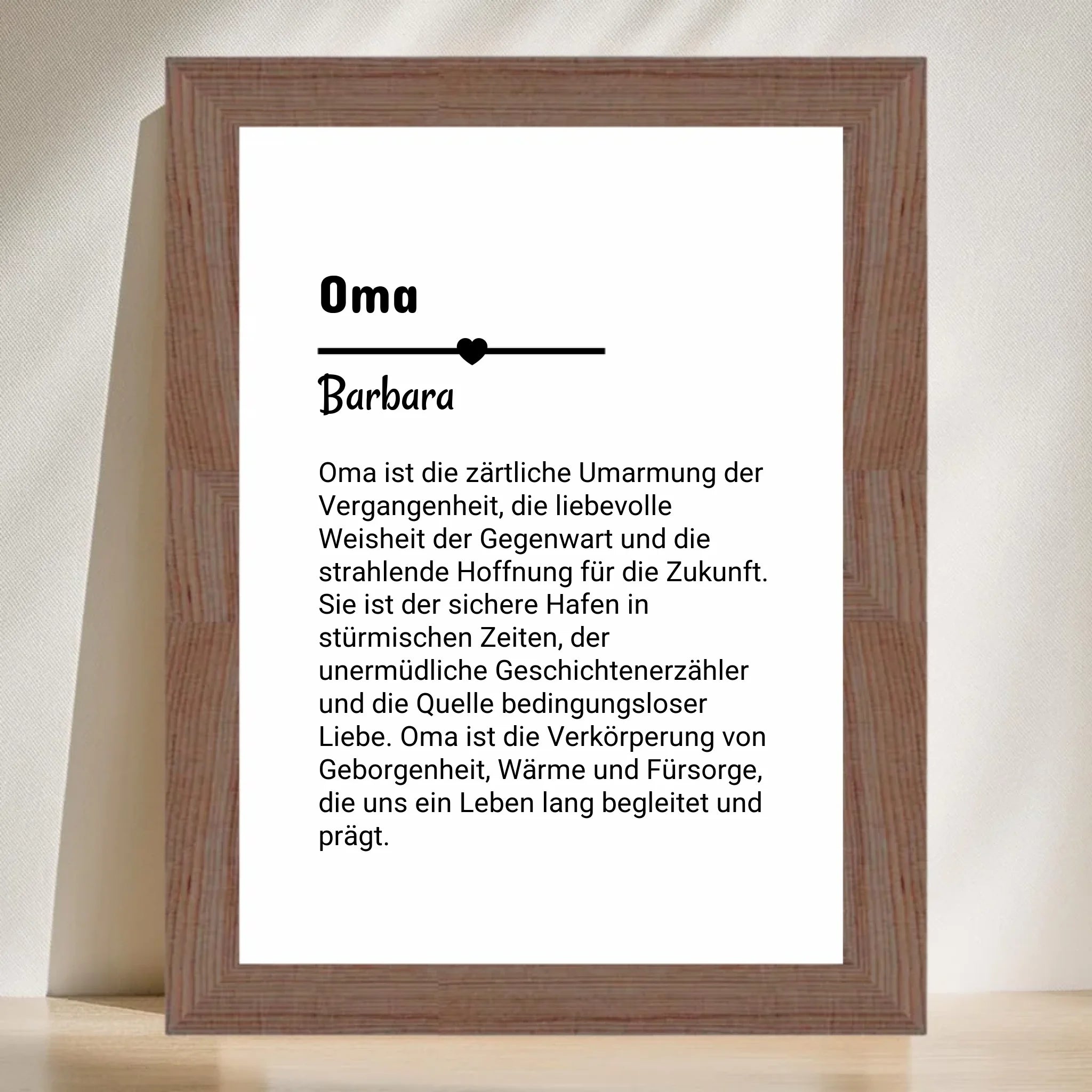 Oma Definition Poster Geschenk personalisiert - Cantty