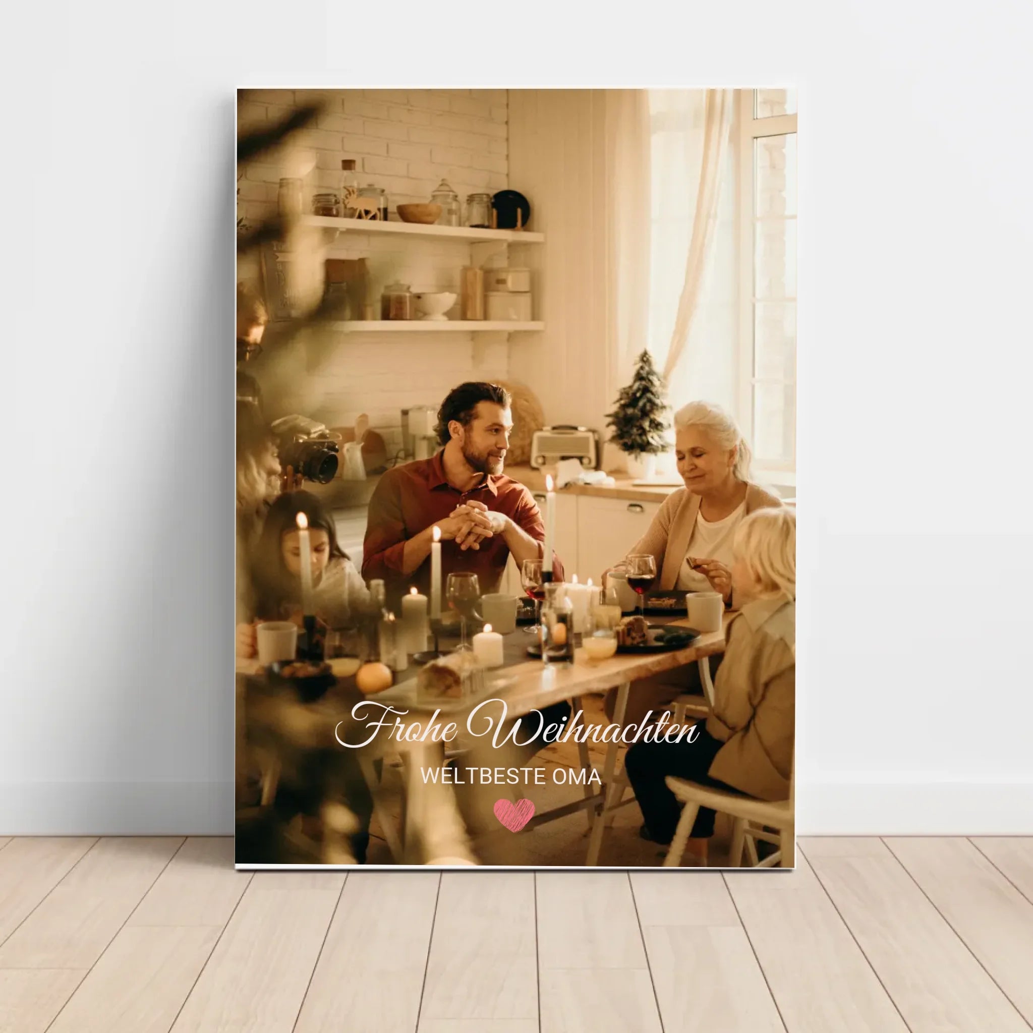 Oma Foto Weihnachtsgeschenk Poster mit Bilderrahmen personalisierbar - Cantty