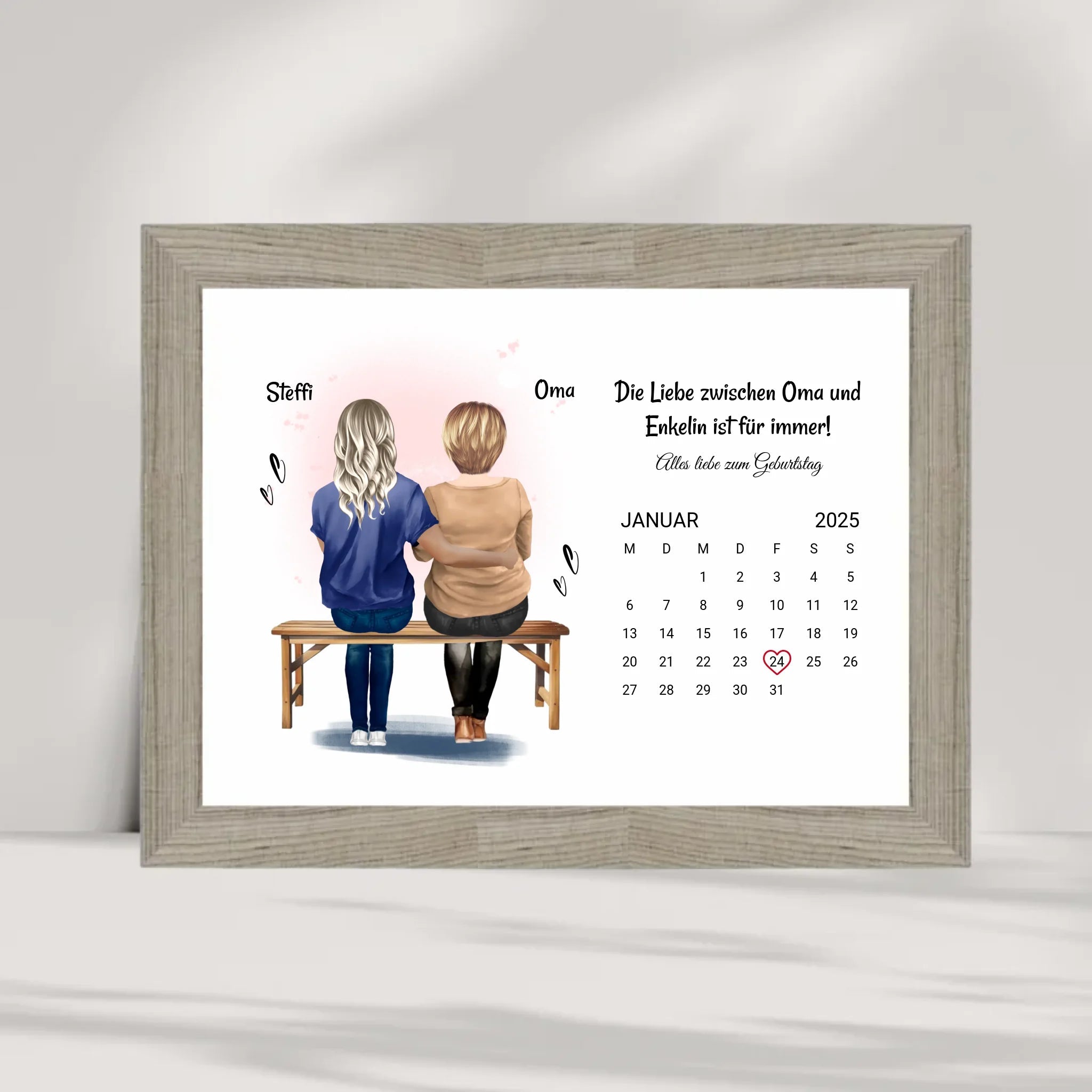 Oma Geburtstag Geschenk Enkeltochter Poster mit Datum - Cantty