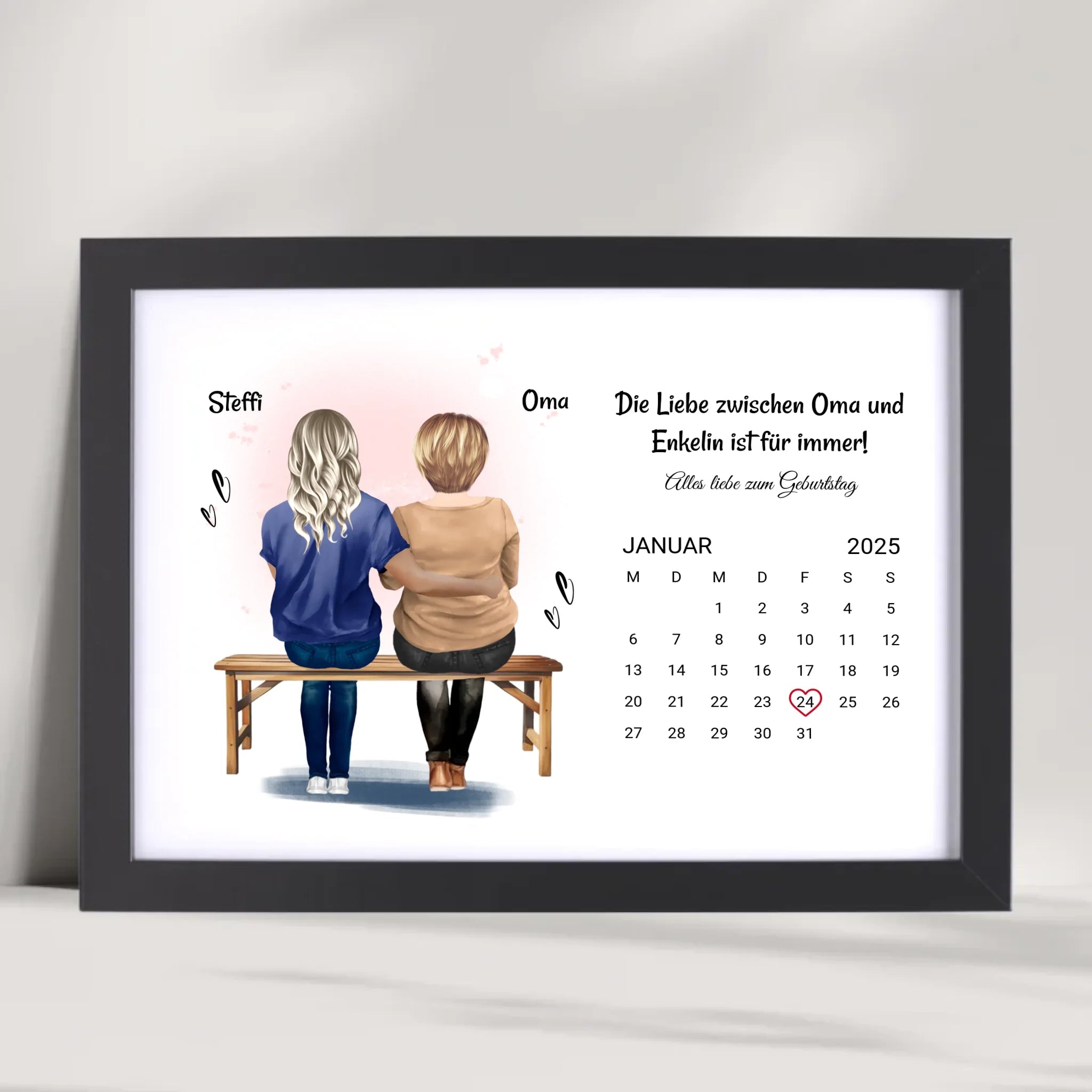 Oma Geburtstag Geschenk Enkeltochter Poster mit Datum - Cantty