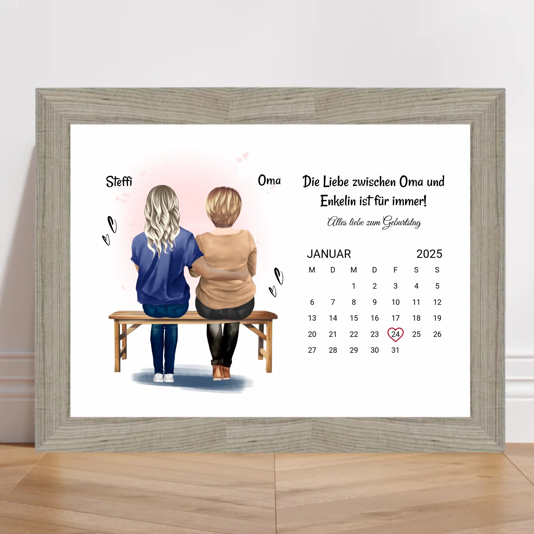 Oma Geburtstag Geschenk Enkeltochter Poster mit Datum - Cantty