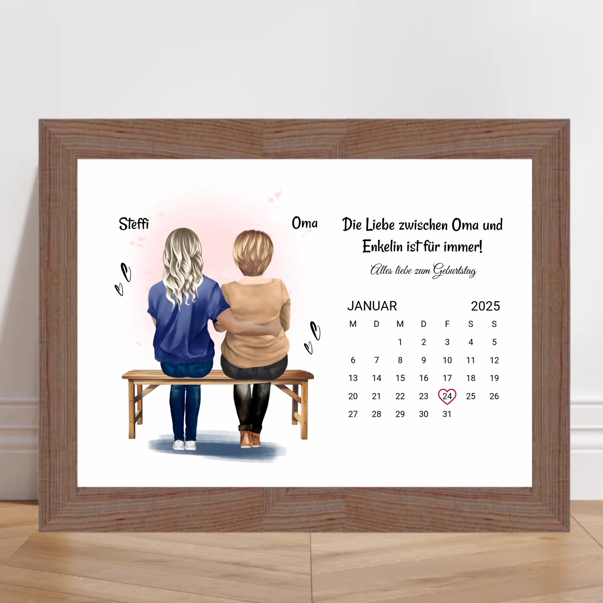 Oma Geburtstag Geschenk Enkeltochter Poster mit Datum - Cantty