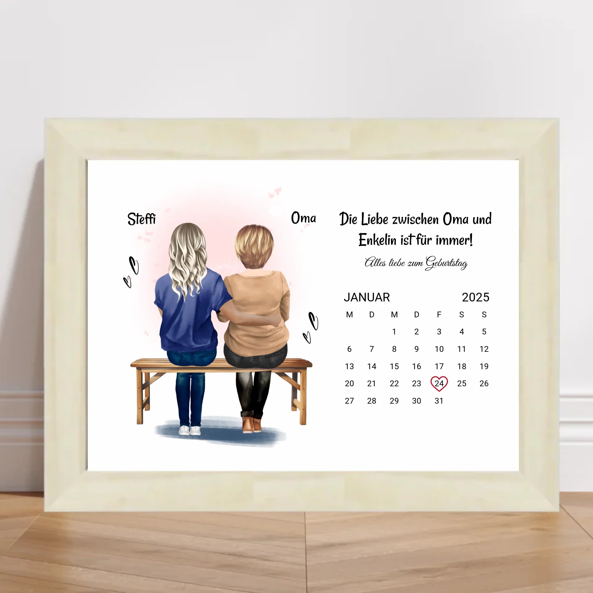 Oma Geburtstag Geschenk Enkeltochter Poster mit Datum - Cantty