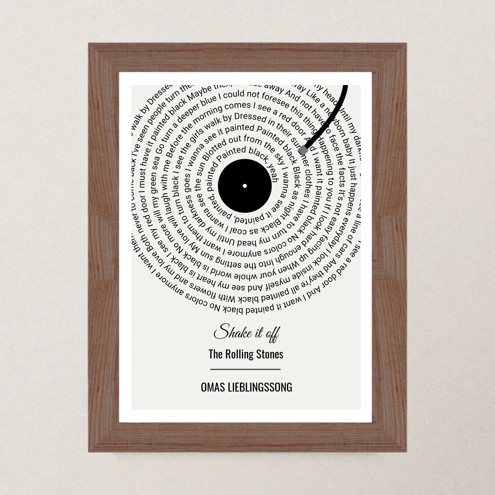 Oma Lieblingssong Musikposter Geschenk zum Geburtstag, Muttertag & Weihnachten - Cantty