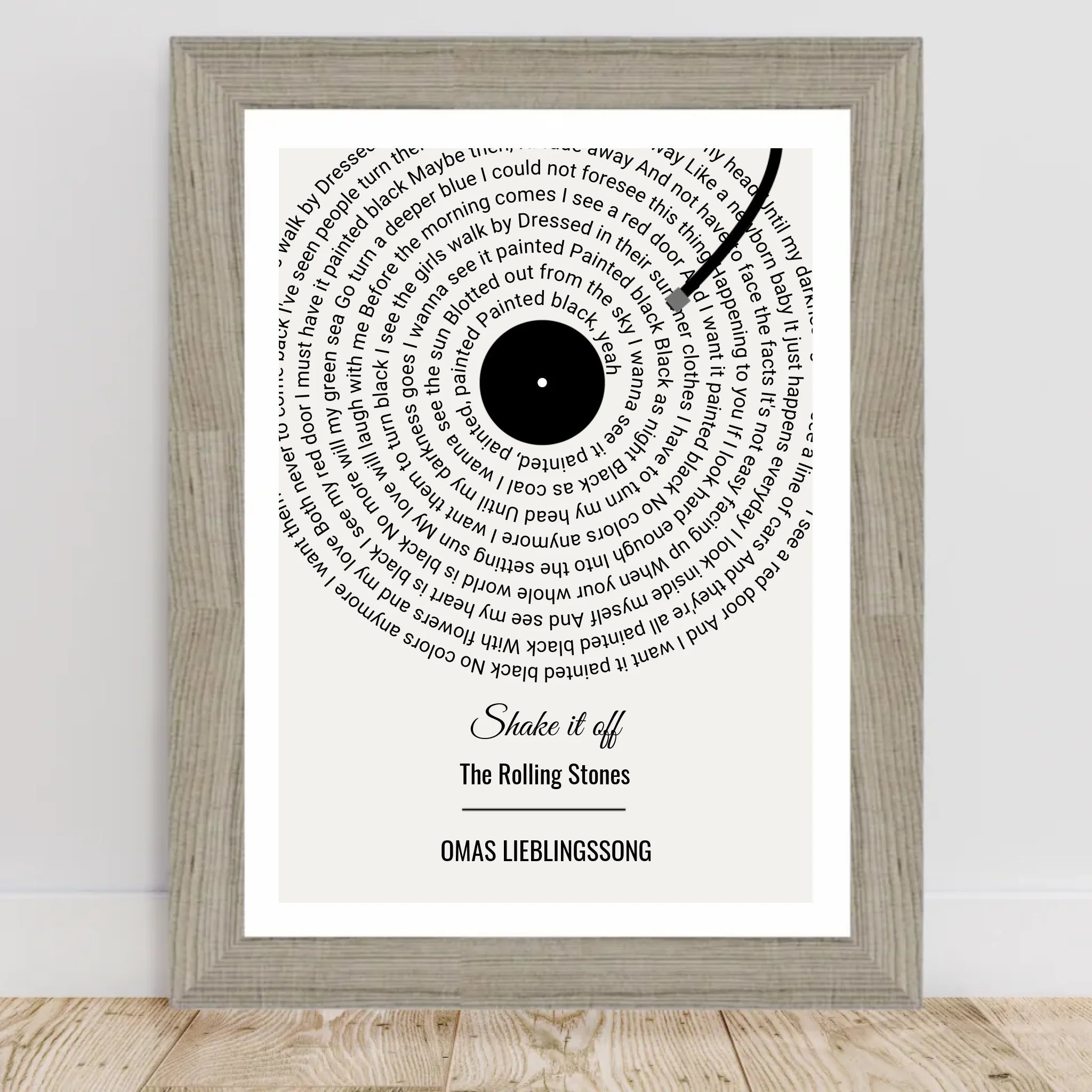 Oma Lieblingssong Musikposter Geschenk zum Geburtstag, Muttertag & Weihnachten - Cantty