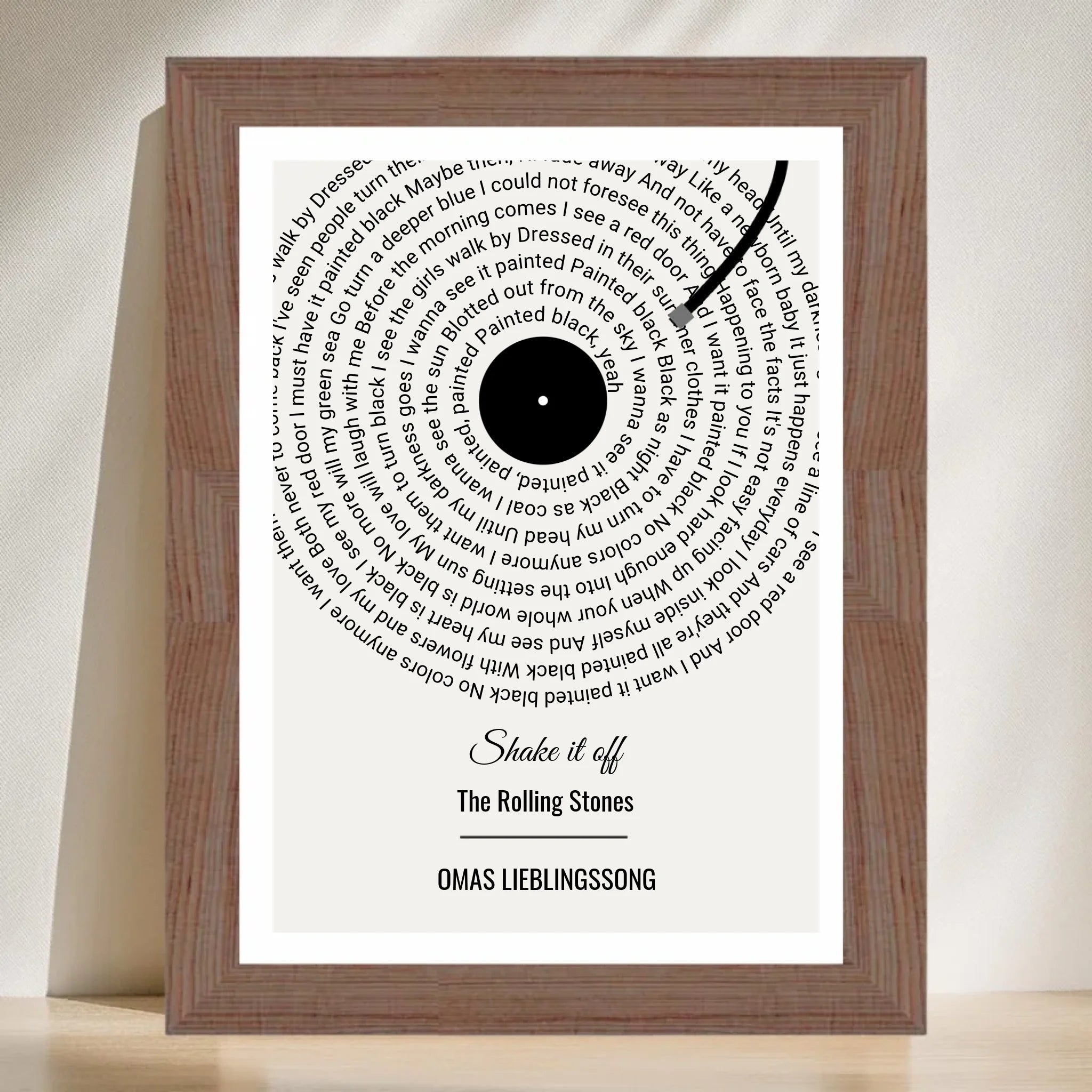 Oma Lieblingssong Musikposter Geschenk zum Geburtstag, Muttertag & Weihnachten - Cantty