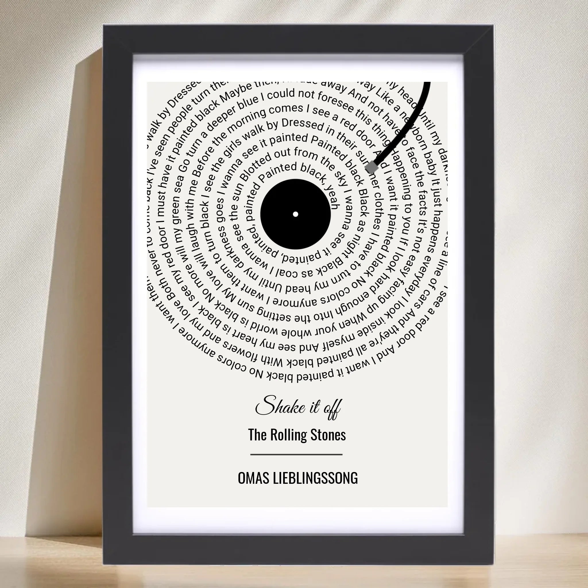 Oma Lieblingssong Musikposter Geschenk zum Geburtstag, Muttertag & Weihnachten - Cantty