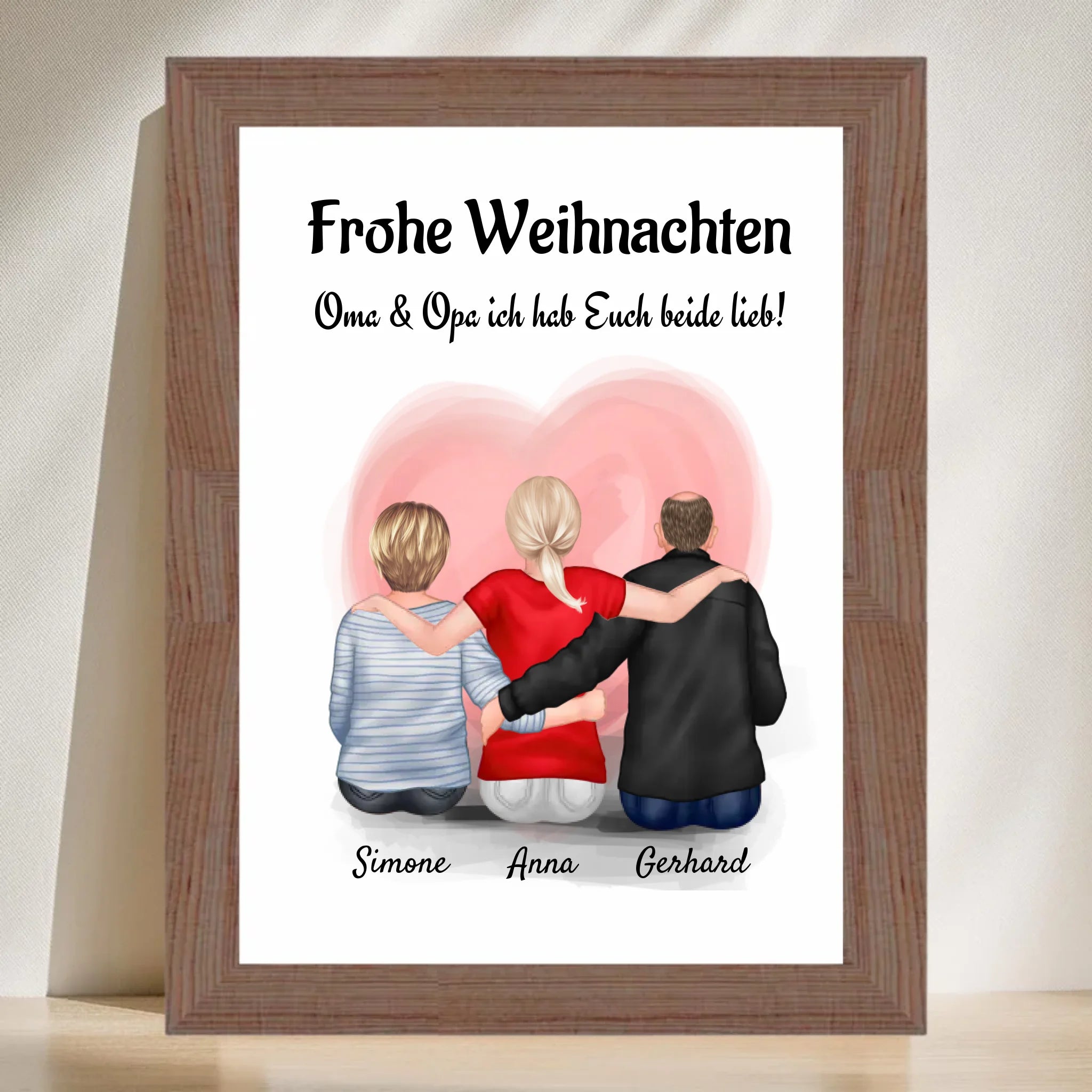 Oma Opa Enkeltochter Bild Weihnachtsgeschenk - Cantty