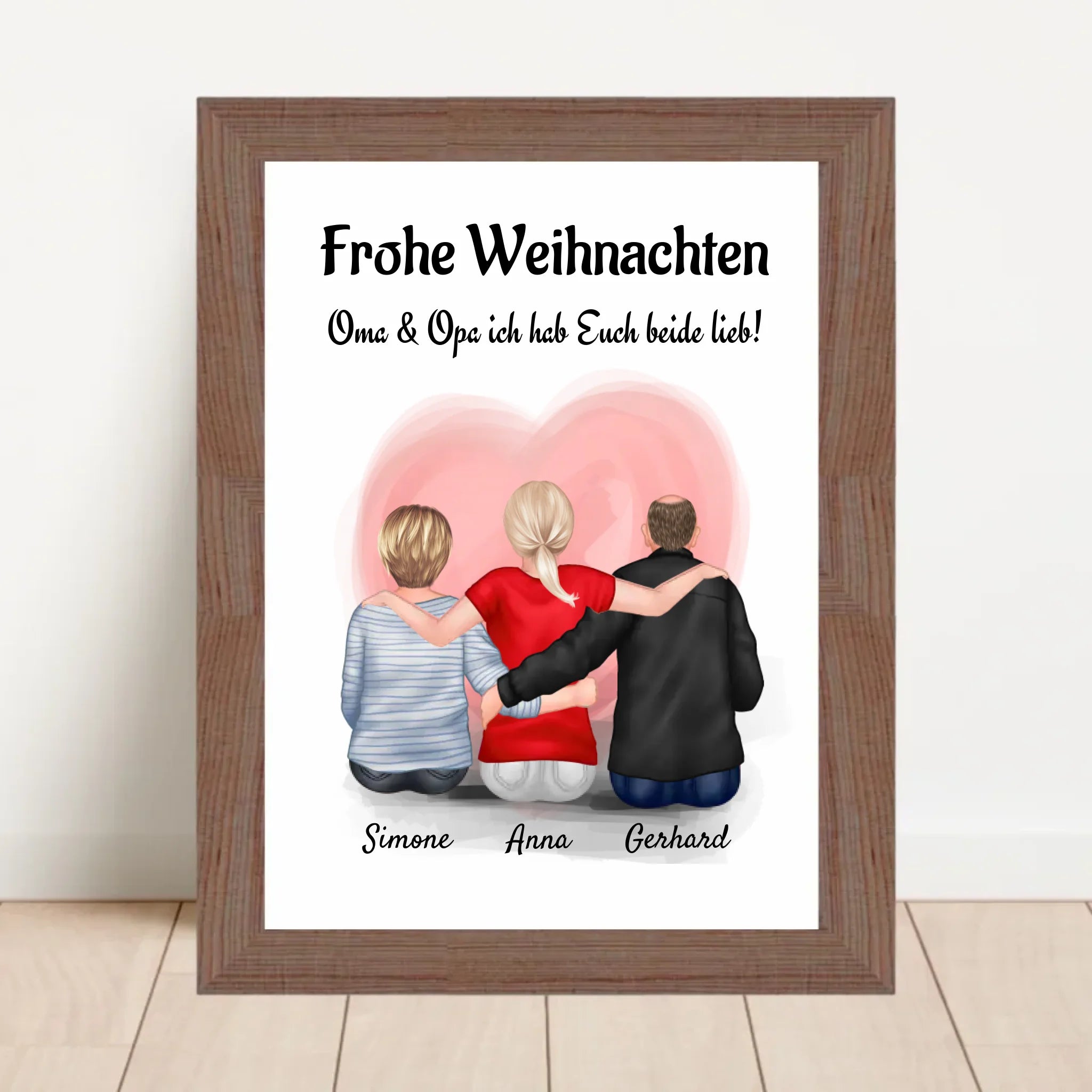 Oma Opa Enkeltochter Bild Weihnachtsgeschenk - Cantty