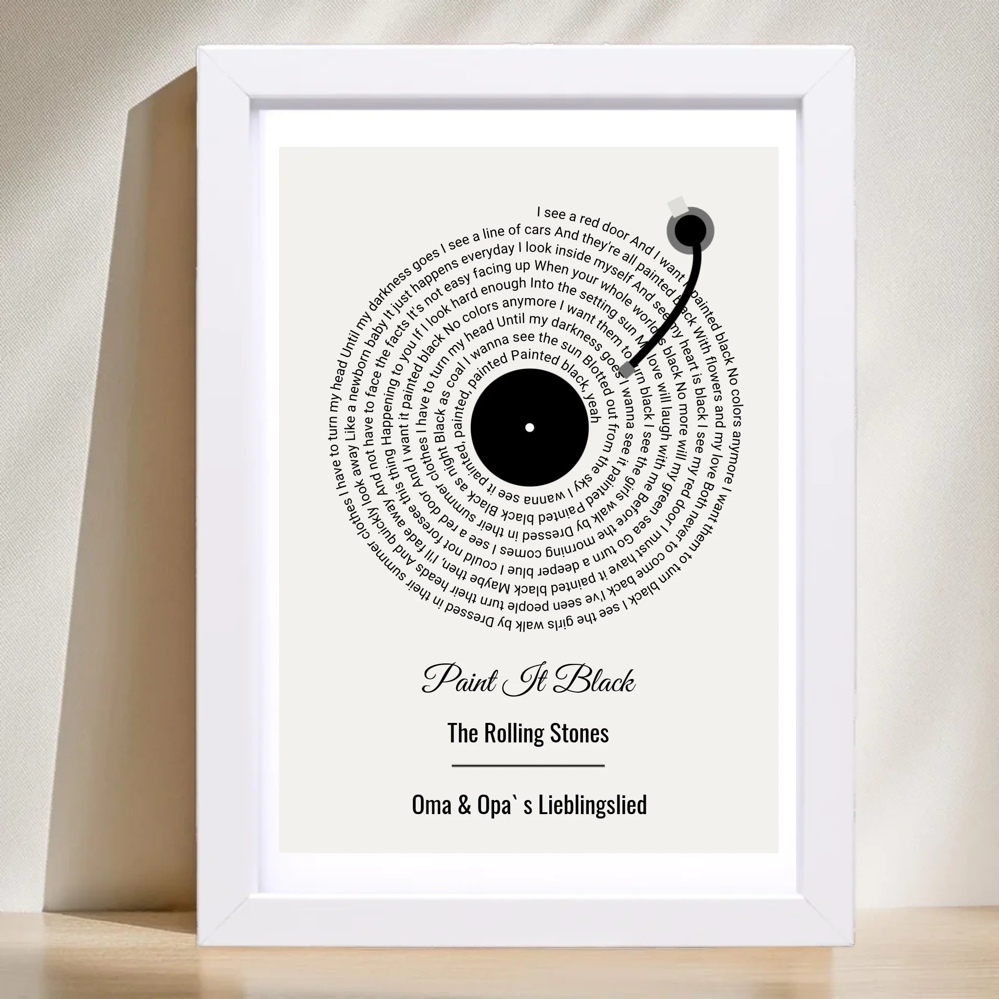 Oma Opa Weihnachtsgeschenk für Großeltern Musikposter Lieblingssong Text - Cantty