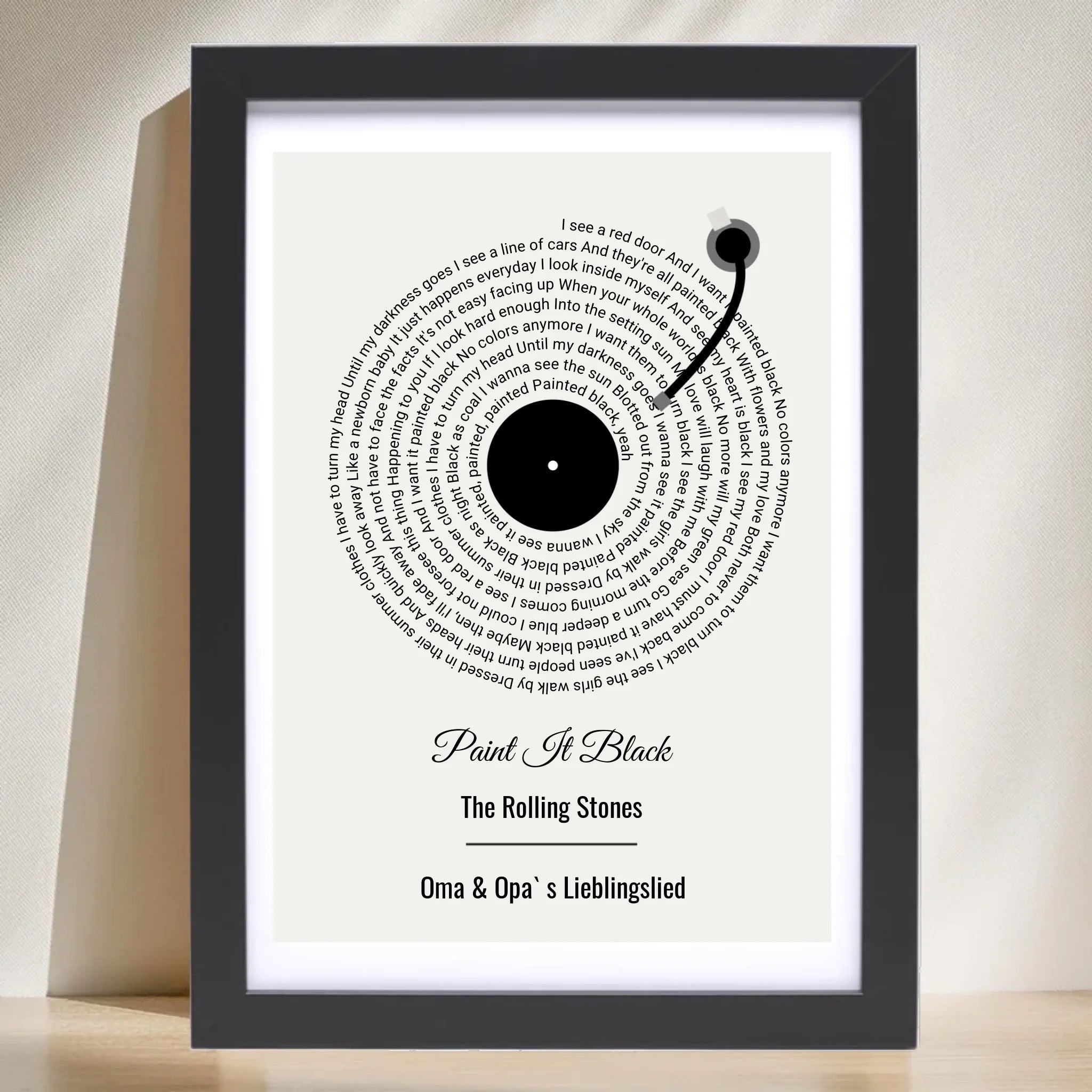 Oma Opa Weihnachtsgeschenk für Großeltern Musikposter Lieblingssong Text - Cantty