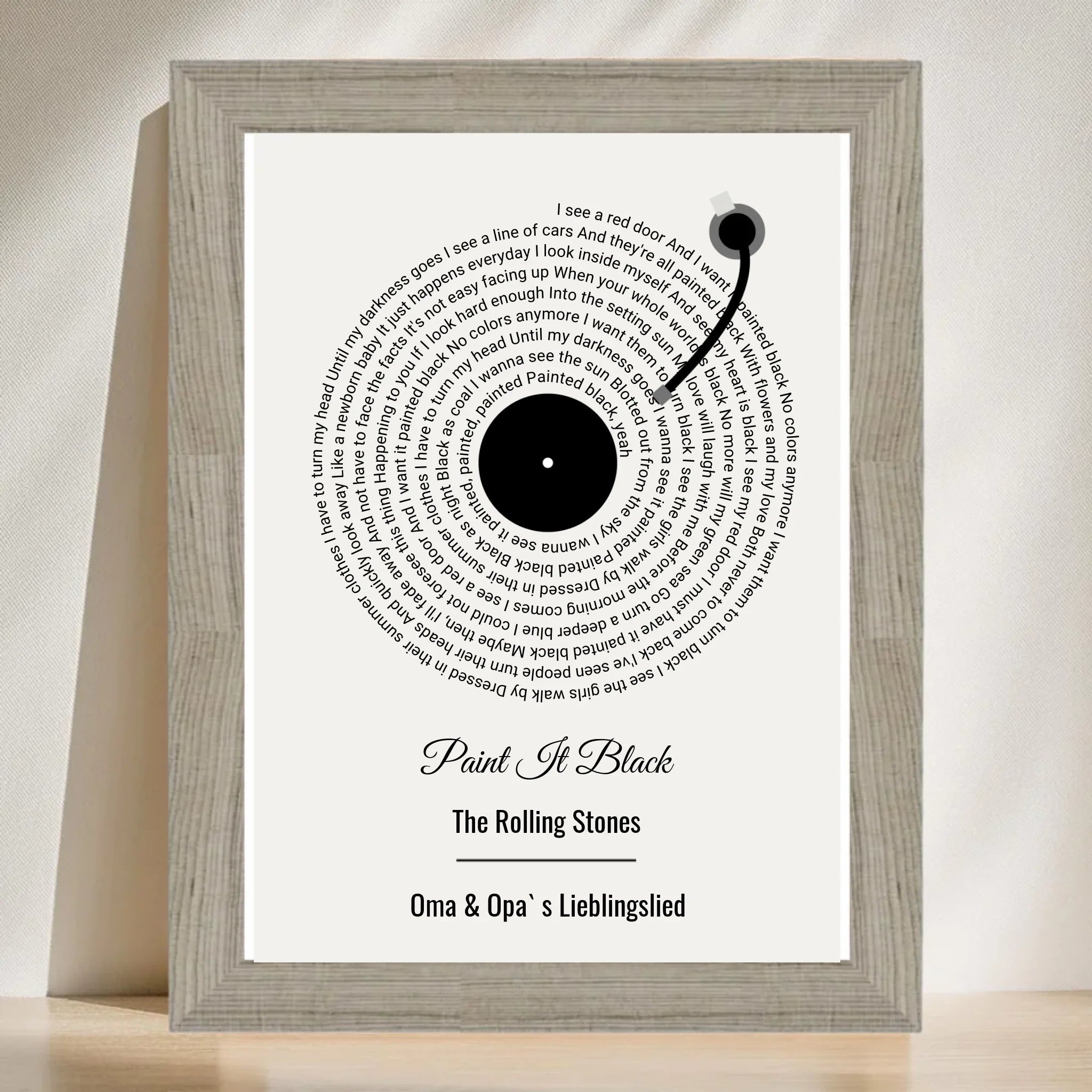Oma Opa Weihnachtsgeschenk für Großeltern Musikposter Lieblingssong Text - Cantty