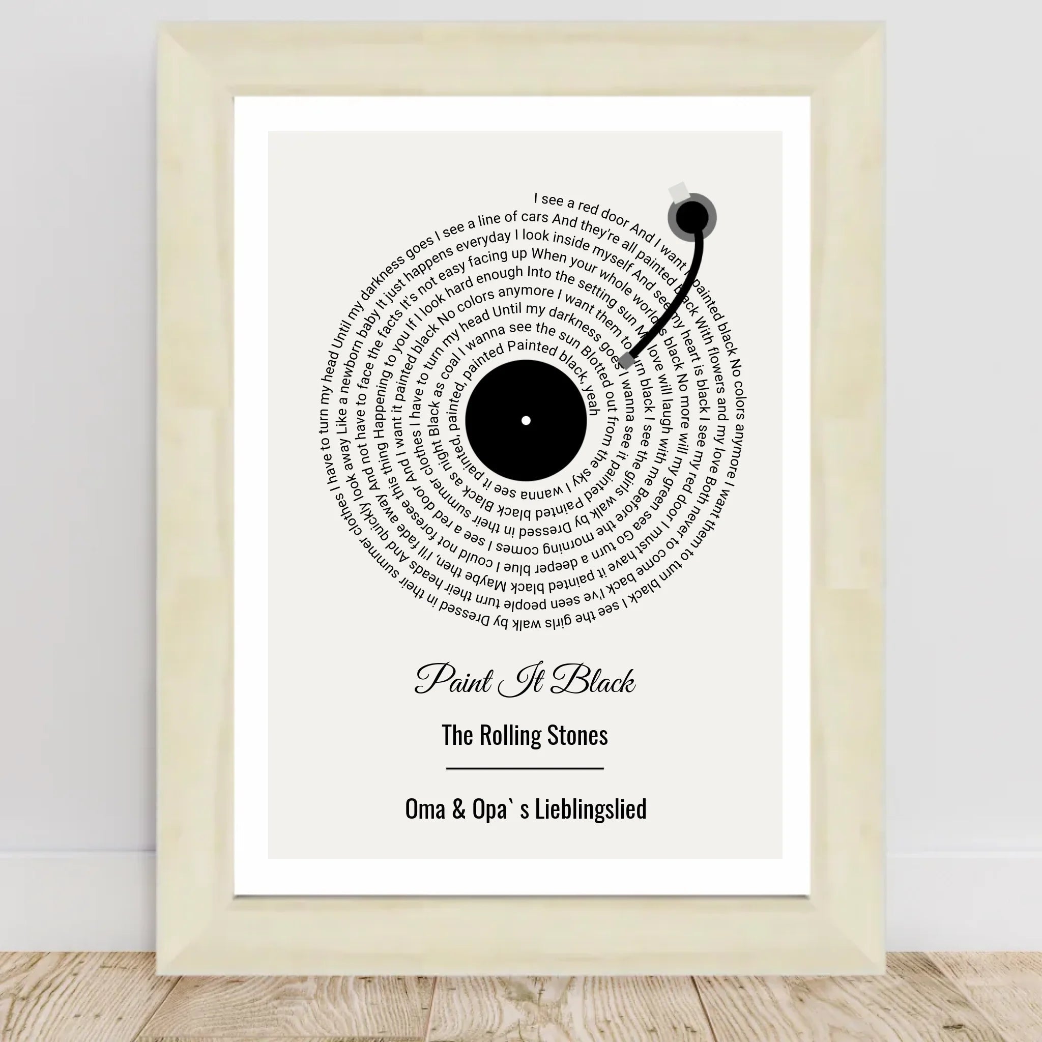 Oma Opa Weihnachtsgeschenk für Großeltern Musikposter Lieblingssong Text - Cantty