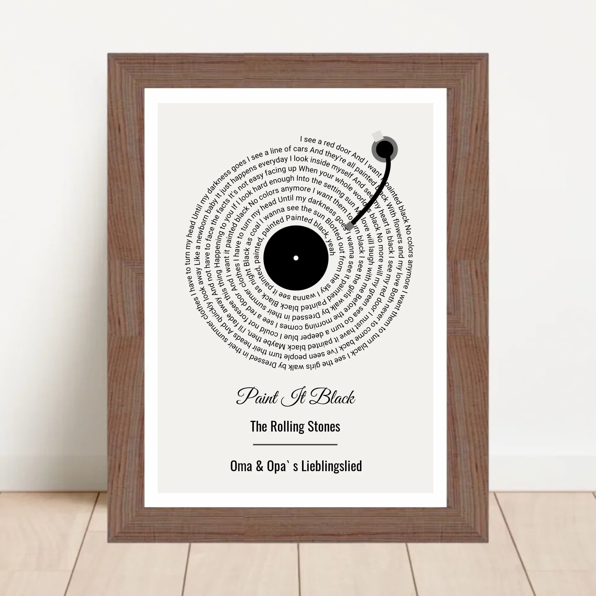 Oma Opa Weihnachtsgeschenk für Großeltern Musikposter Lieblingssong Text - Cantty
