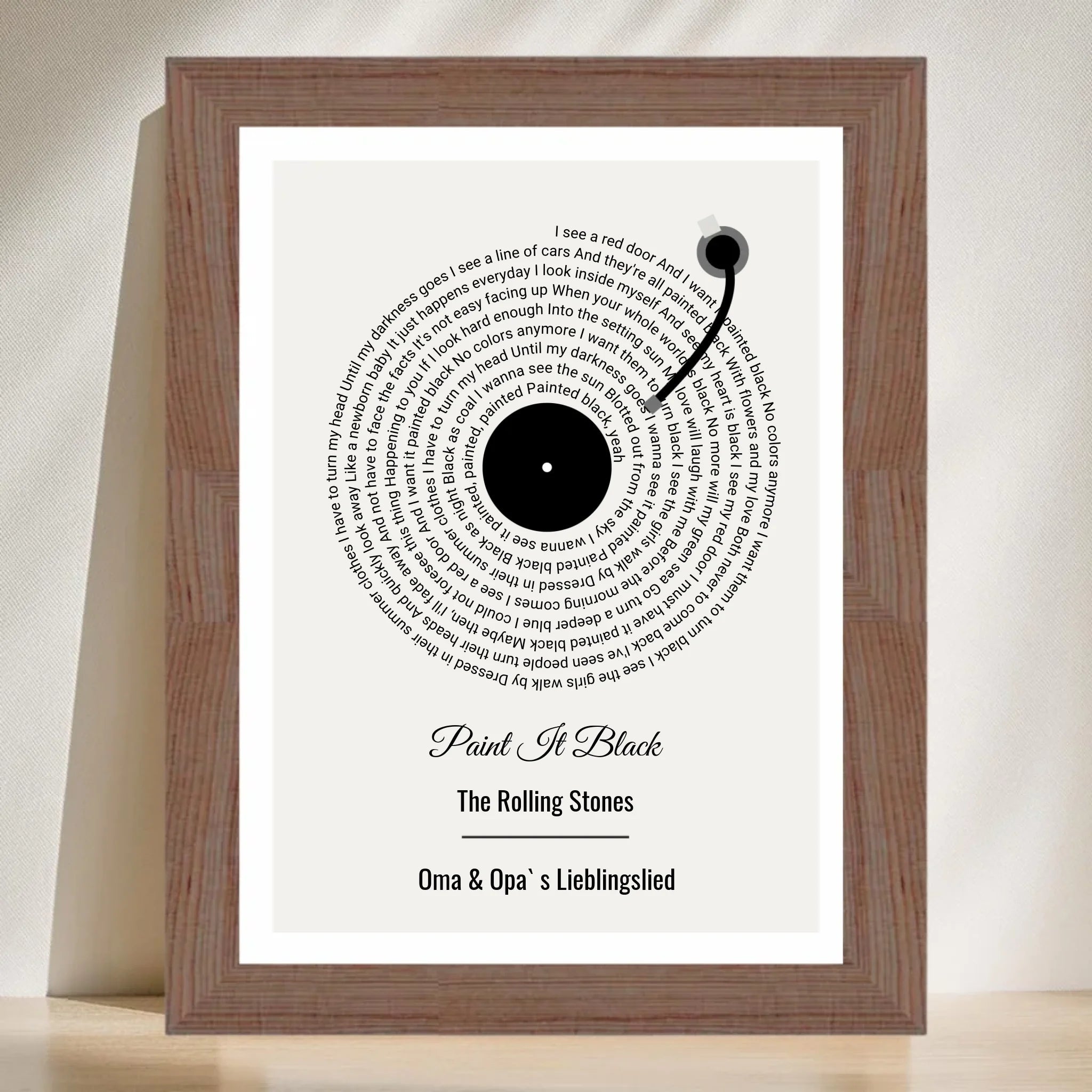 Oma Opa Weihnachtsgeschenk für Großeltern Musikposter Lieblingssong Text - Cantty