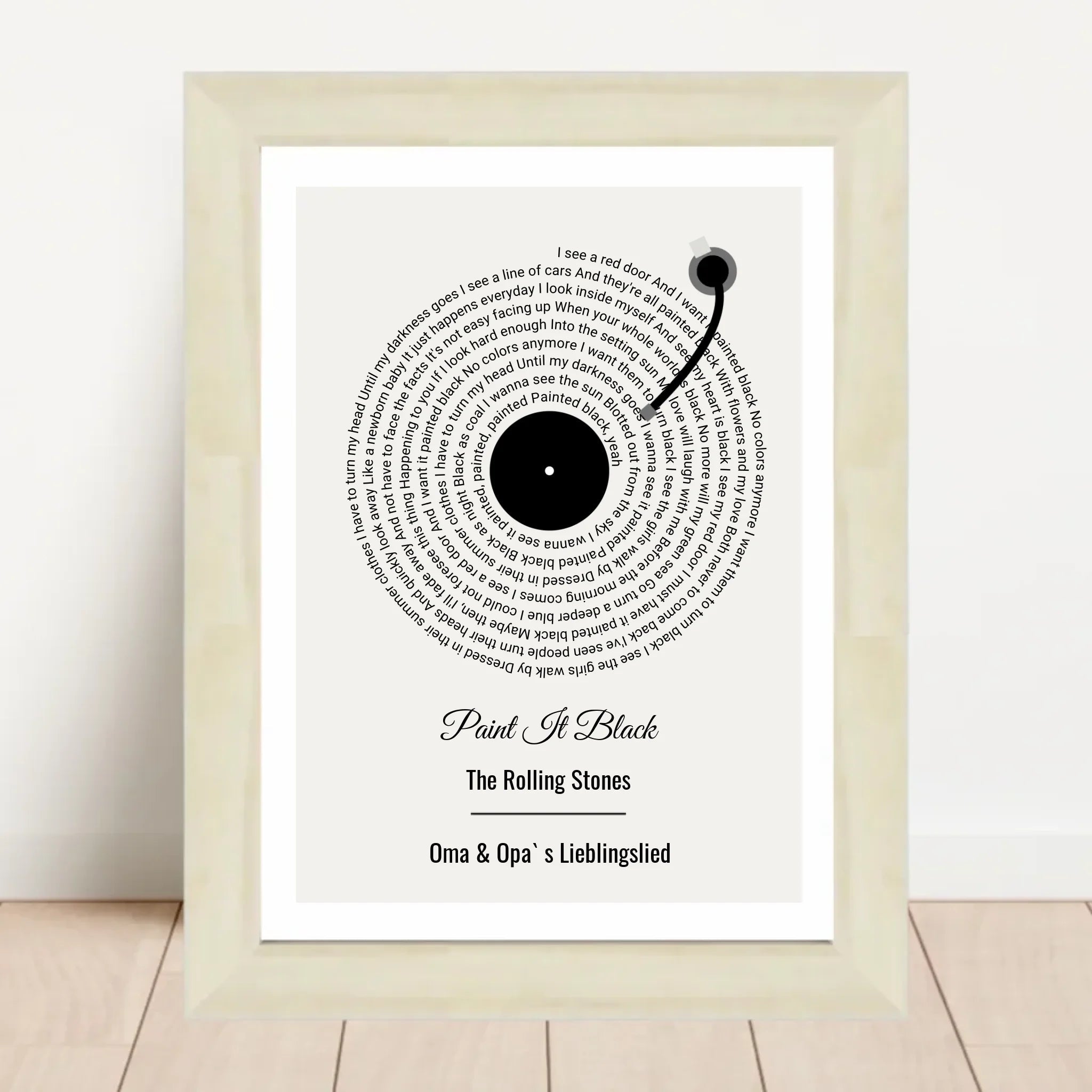 Oma Opa Weihnachtsgeschenk für Großeltern Musikposter Lieblingssong Text - Cantty