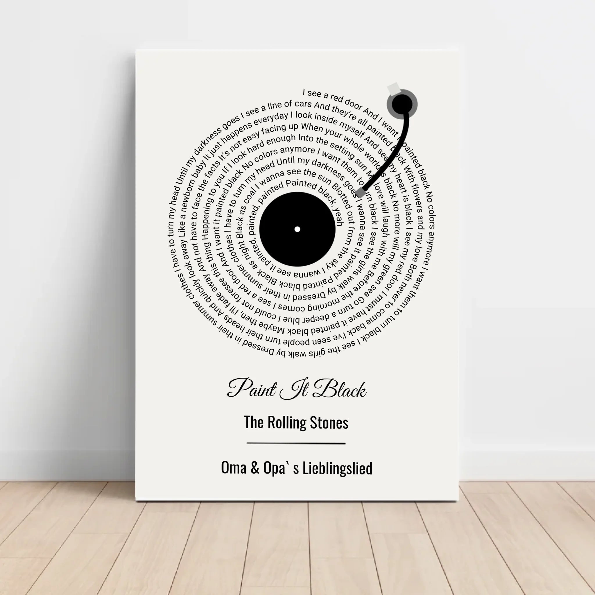 Oma Opa Weihnachtsgeschenk für Großeltern Musikposter Lieblingssong Text - Cantty