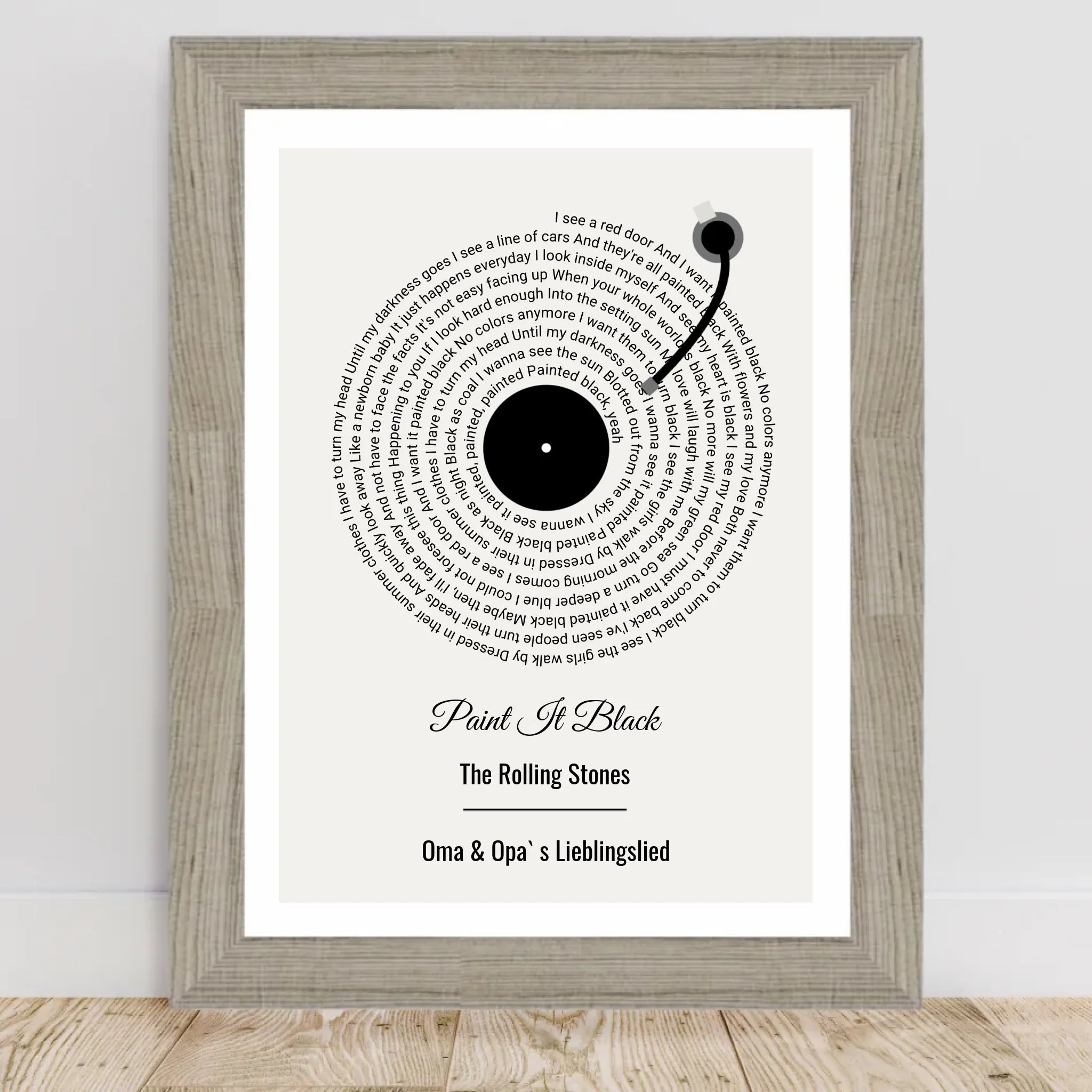 Oma Opa Weihnachtsgeschenk für Großeltern Musikposter Lieblingssong Text - Cantty