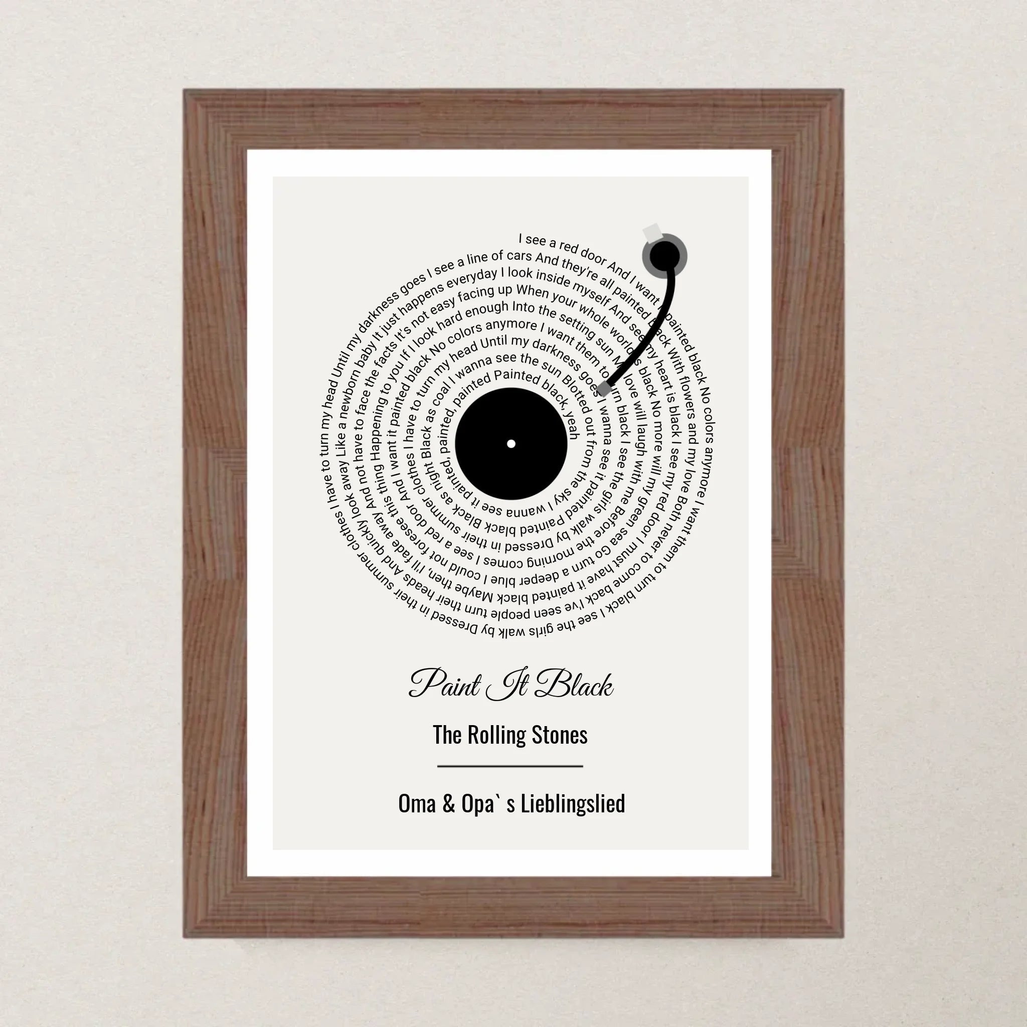Oma Opa Weihnachtsgeschenk für Großeltern Musikposter Lieblingssong Text - Cantty