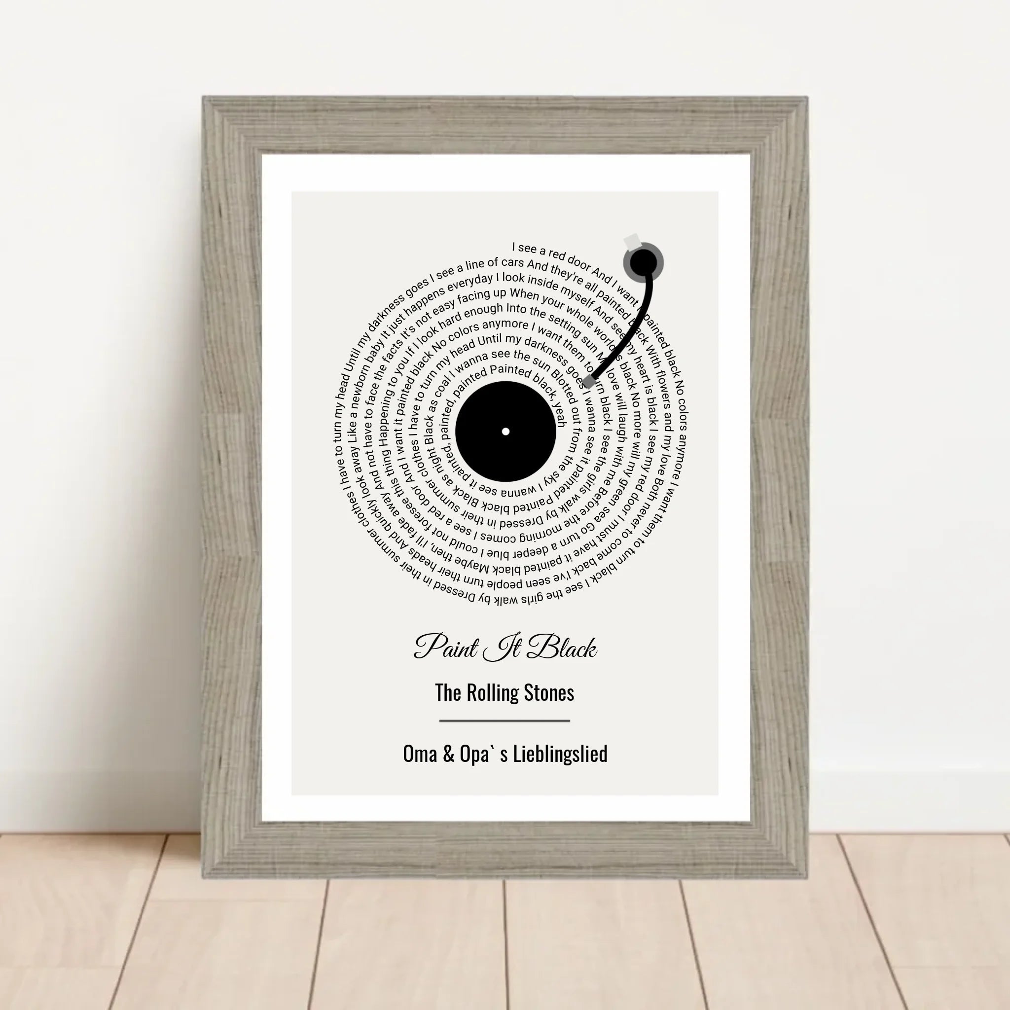 Oma Opa Weihnachtsgeschenk für Großeltern Musikposter Lieblingssong Text - Cantty