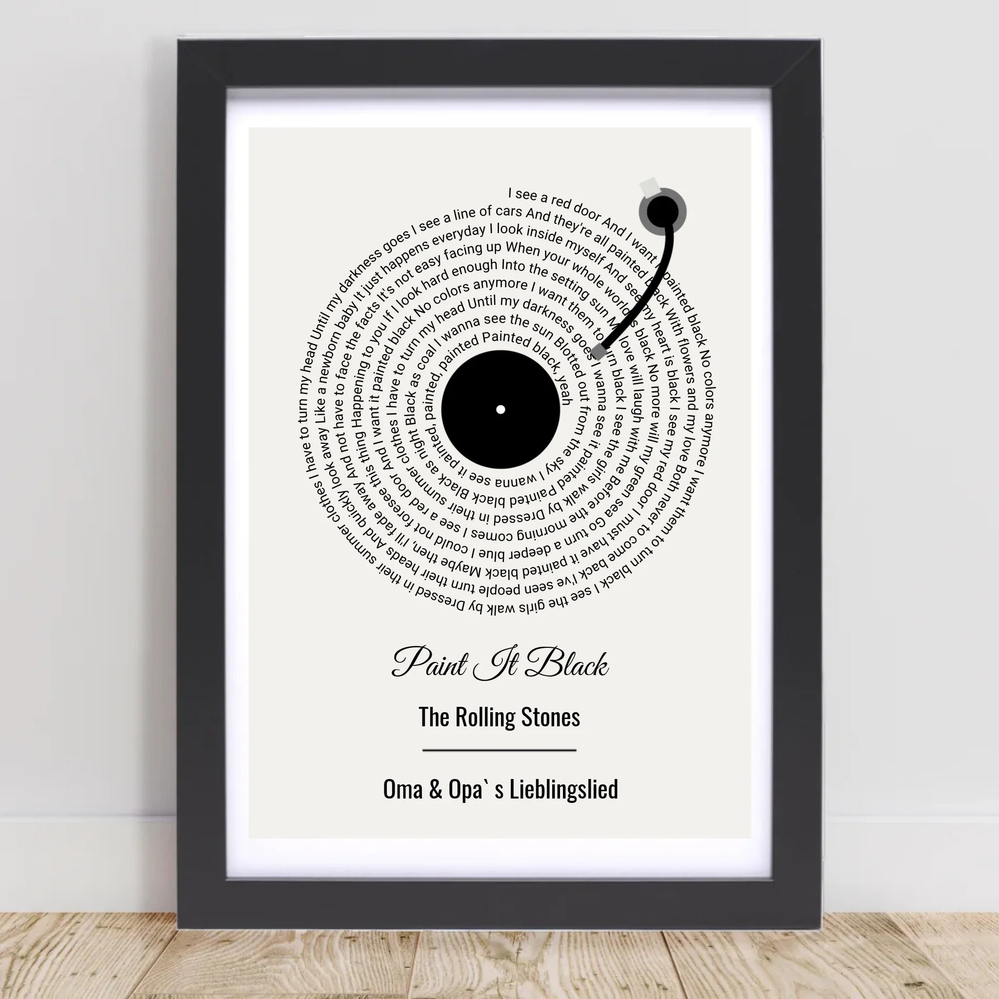 Oma Opa Weihnachtsgeschenk für Großeltern Musikposter Lieblingssong Text - Cantty