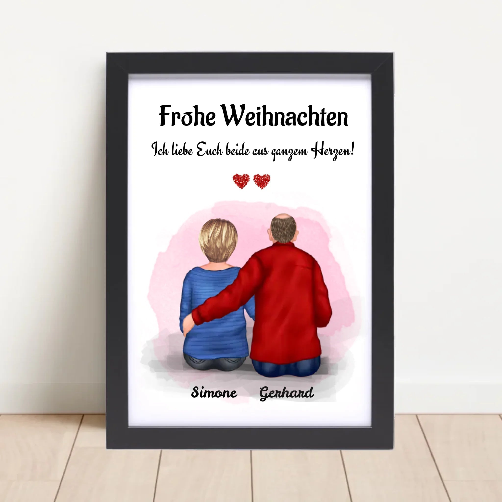 Oma und Opa Bild Weihnachtsgeschenk personalisiert - Cantty