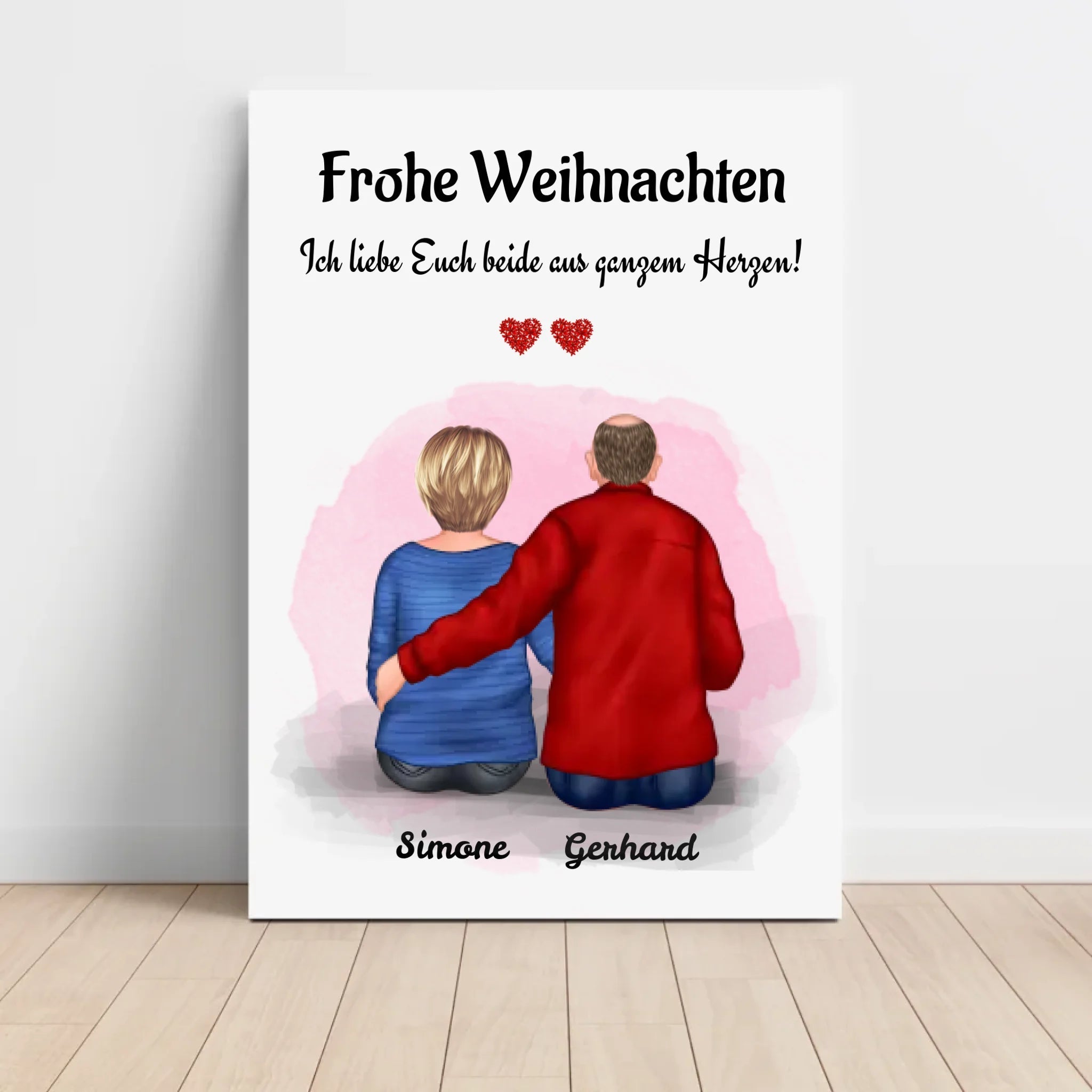 Oma und Opa Bild Weihnachtsgeschenk personalisiert - Cantty