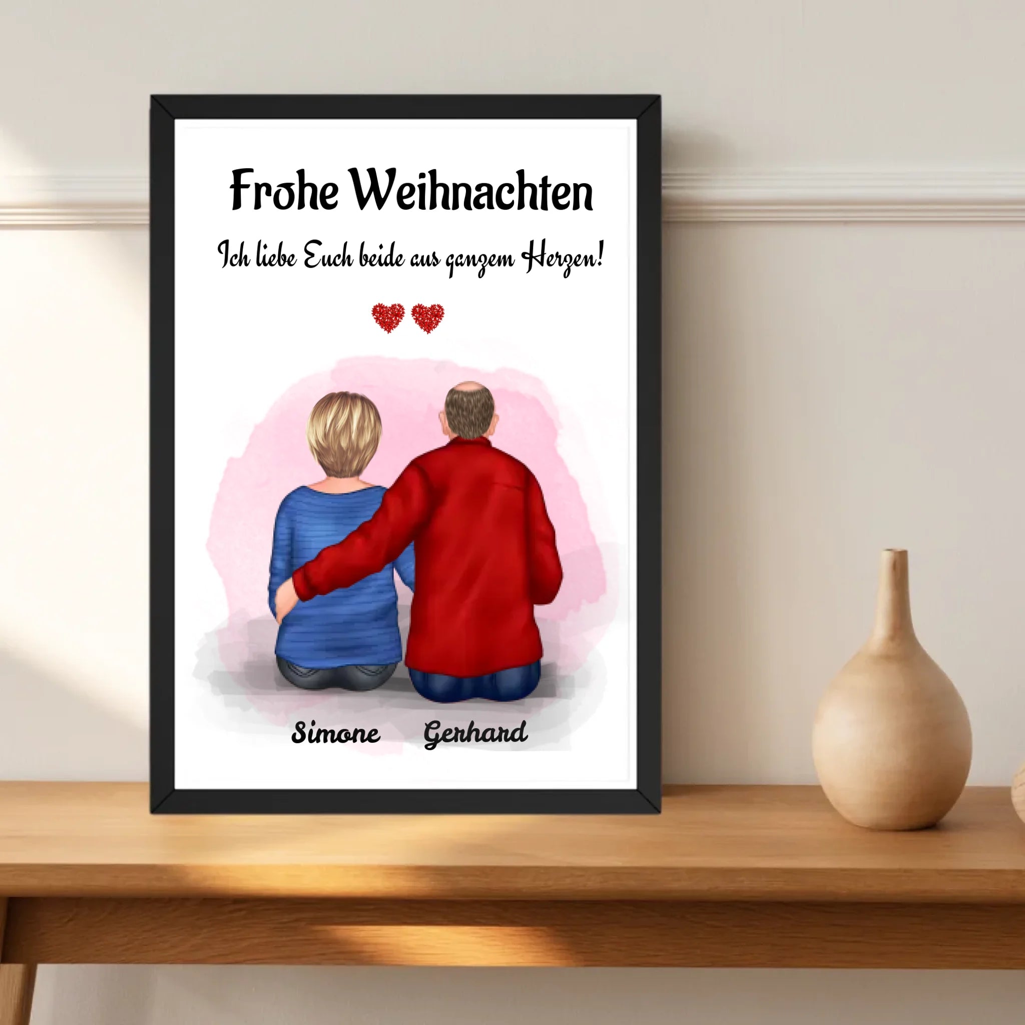 Oma und Opa Bild Weihnachtsgeschenk personalisiert - Cantty