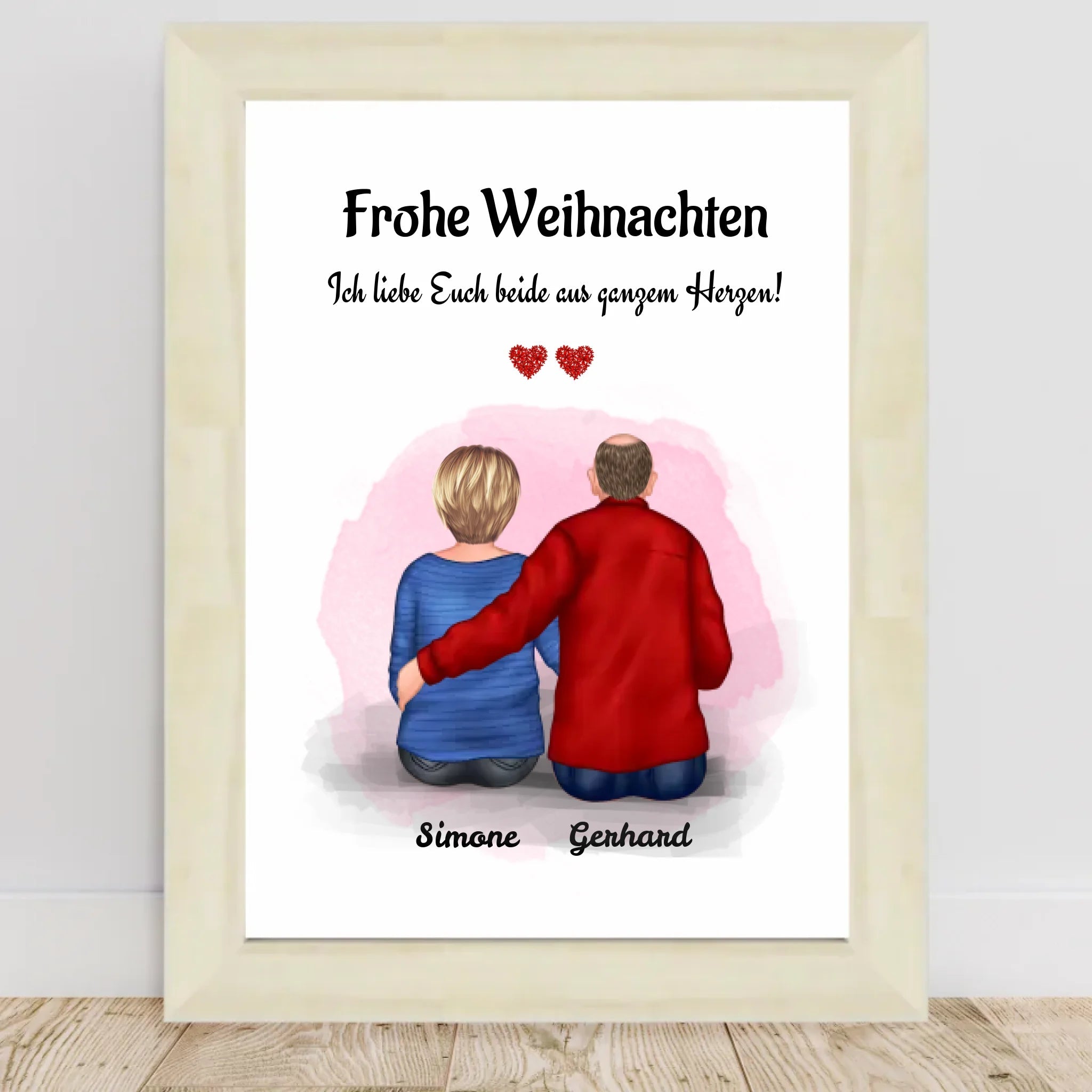 Oma und Opa Bild Weihnachtsgeschenk personalisiert - Cantty