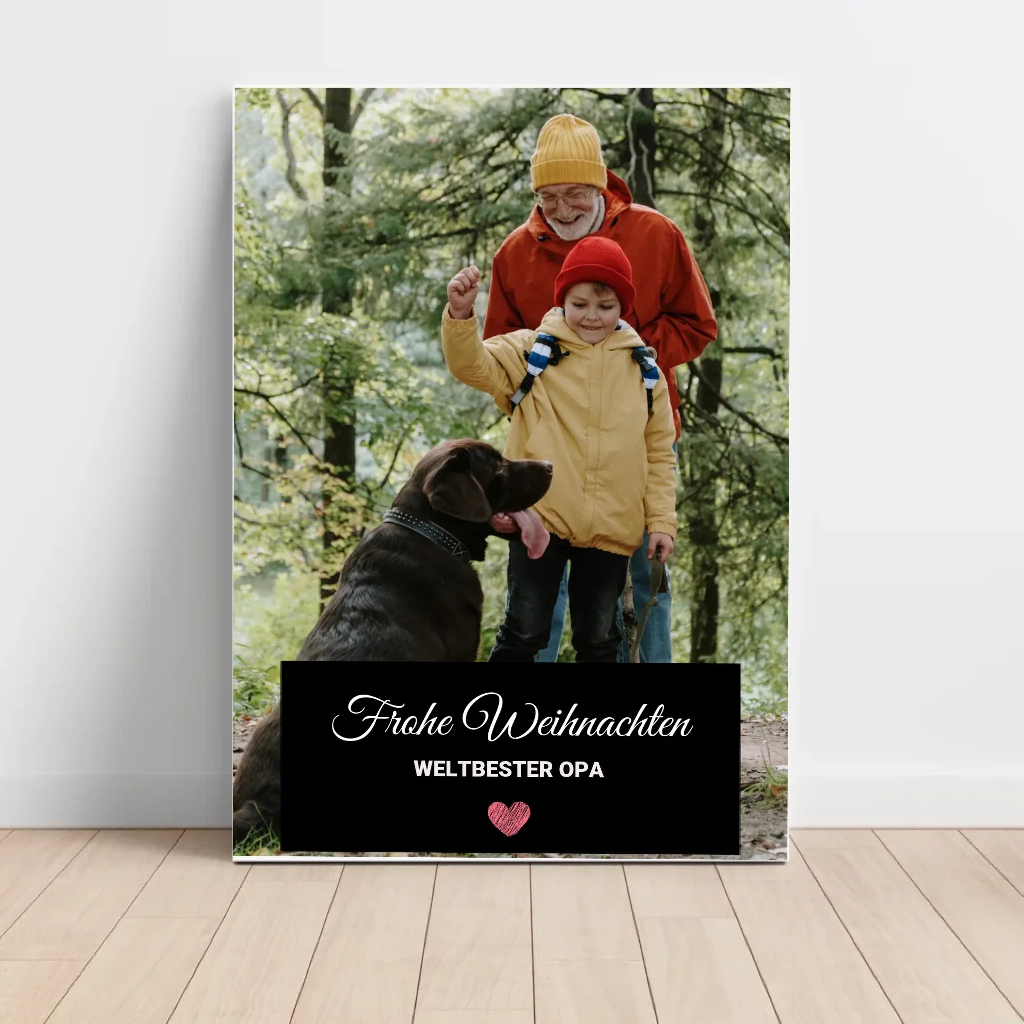 Opa Foto Weihnachtsgeschenk Poster mit Bilderrahmen personalisierbar - Cantty